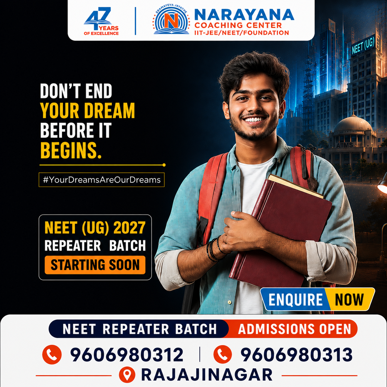 Narayana IIT JEE & NEET Coaching Institute Rajajinagar Facebook ad