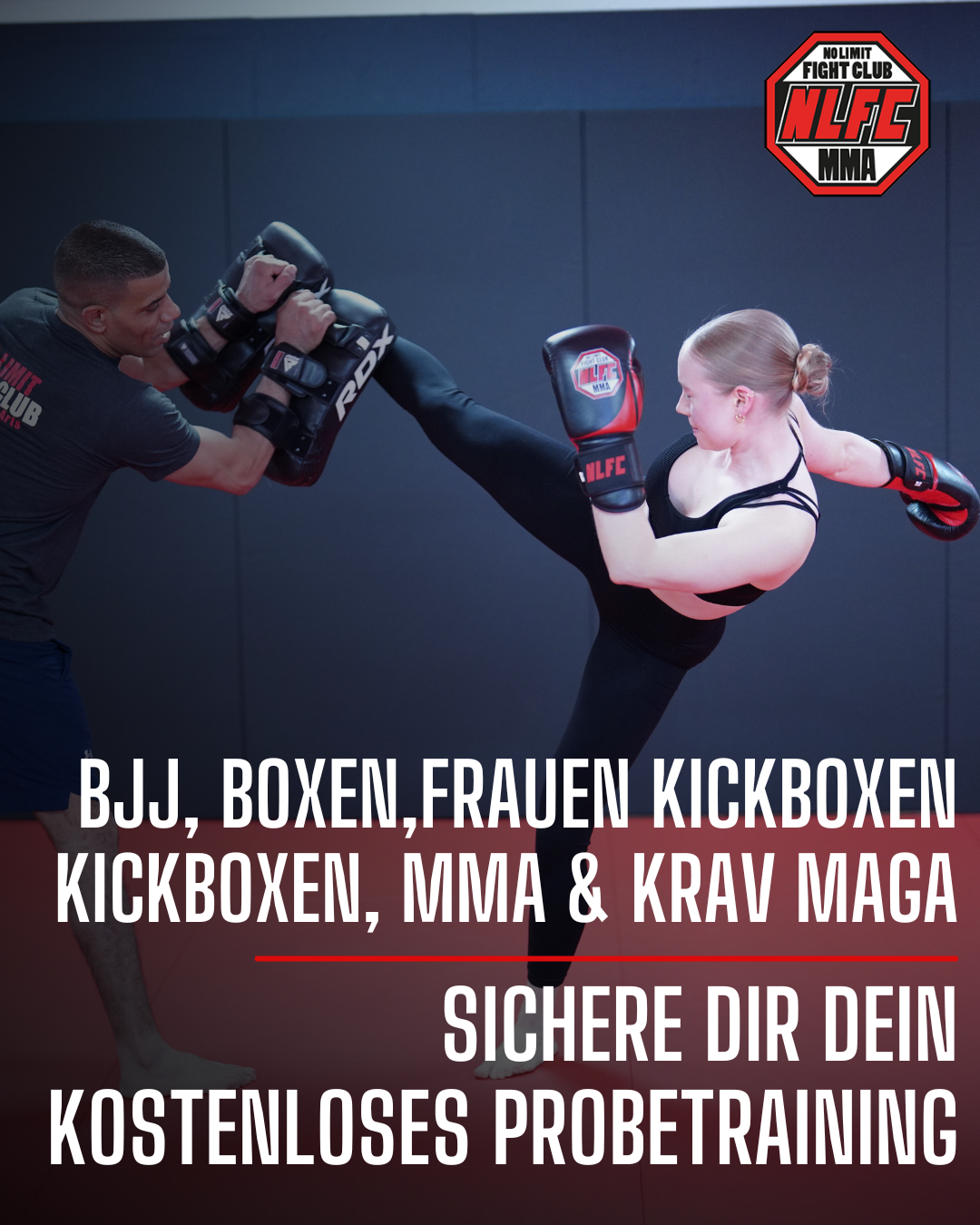 No Limit Fight Club Kampfsportschule Facebook ad: Kostenlose Probestunde: Was würdest du tun, wenn es…