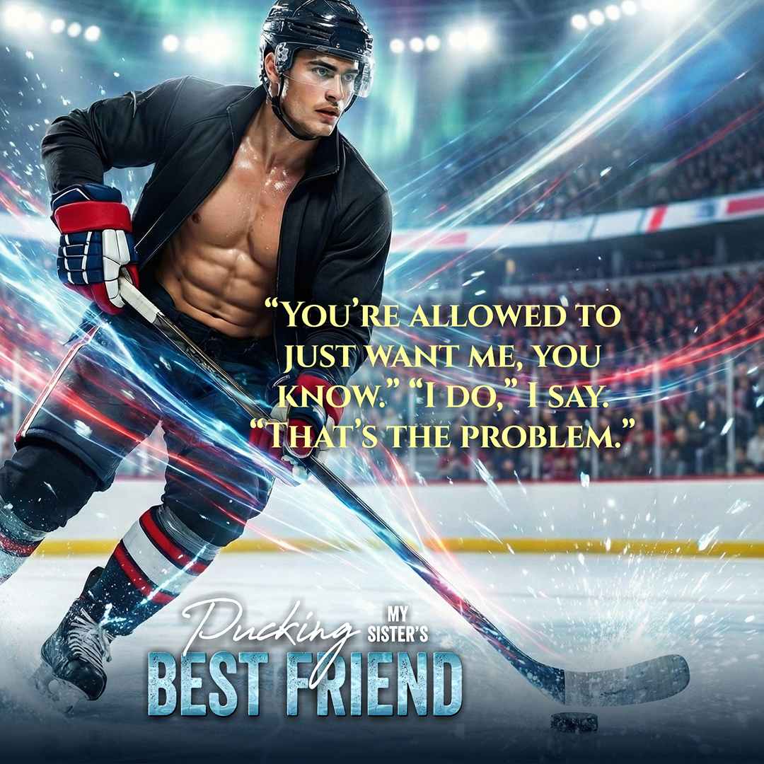 Evie Butler Contemporary Romance Author Facebook ad: Hockey Captain + Off-Limits + Sister’s Best Friend