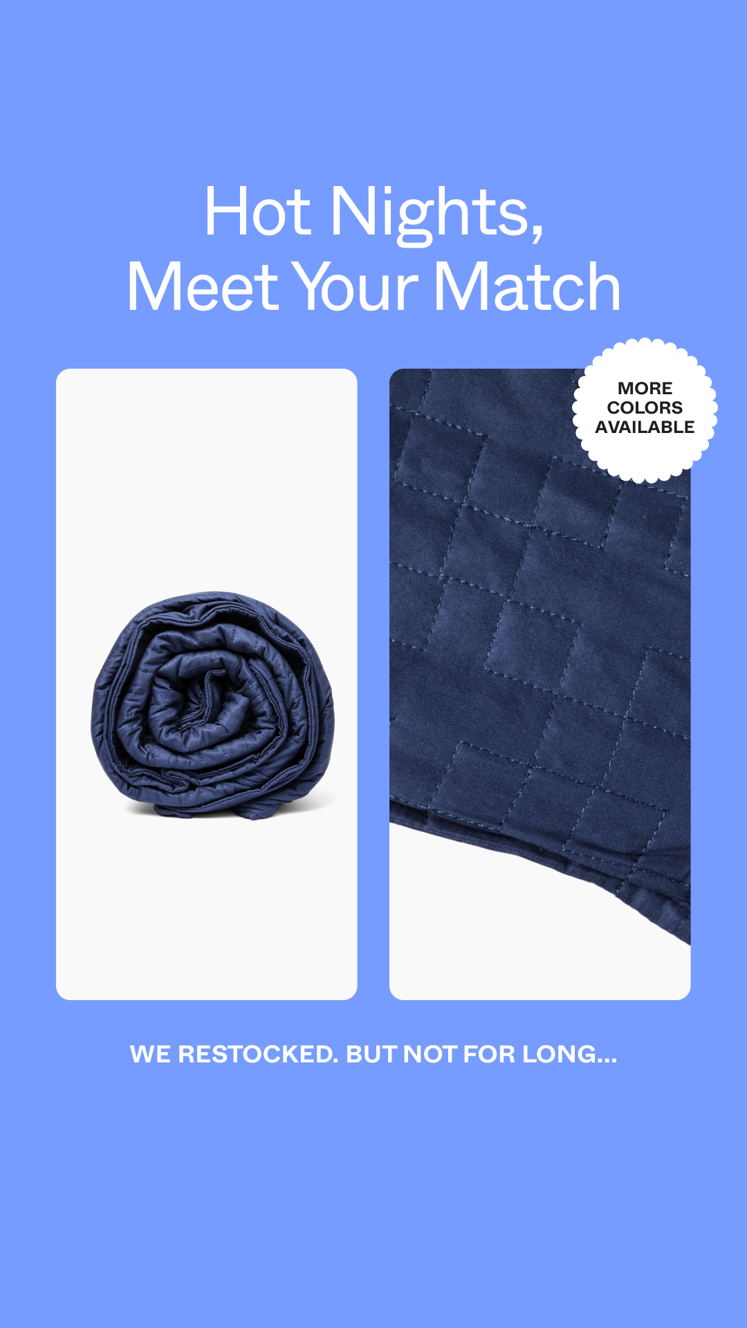 Gravity Blanket Facebook ad