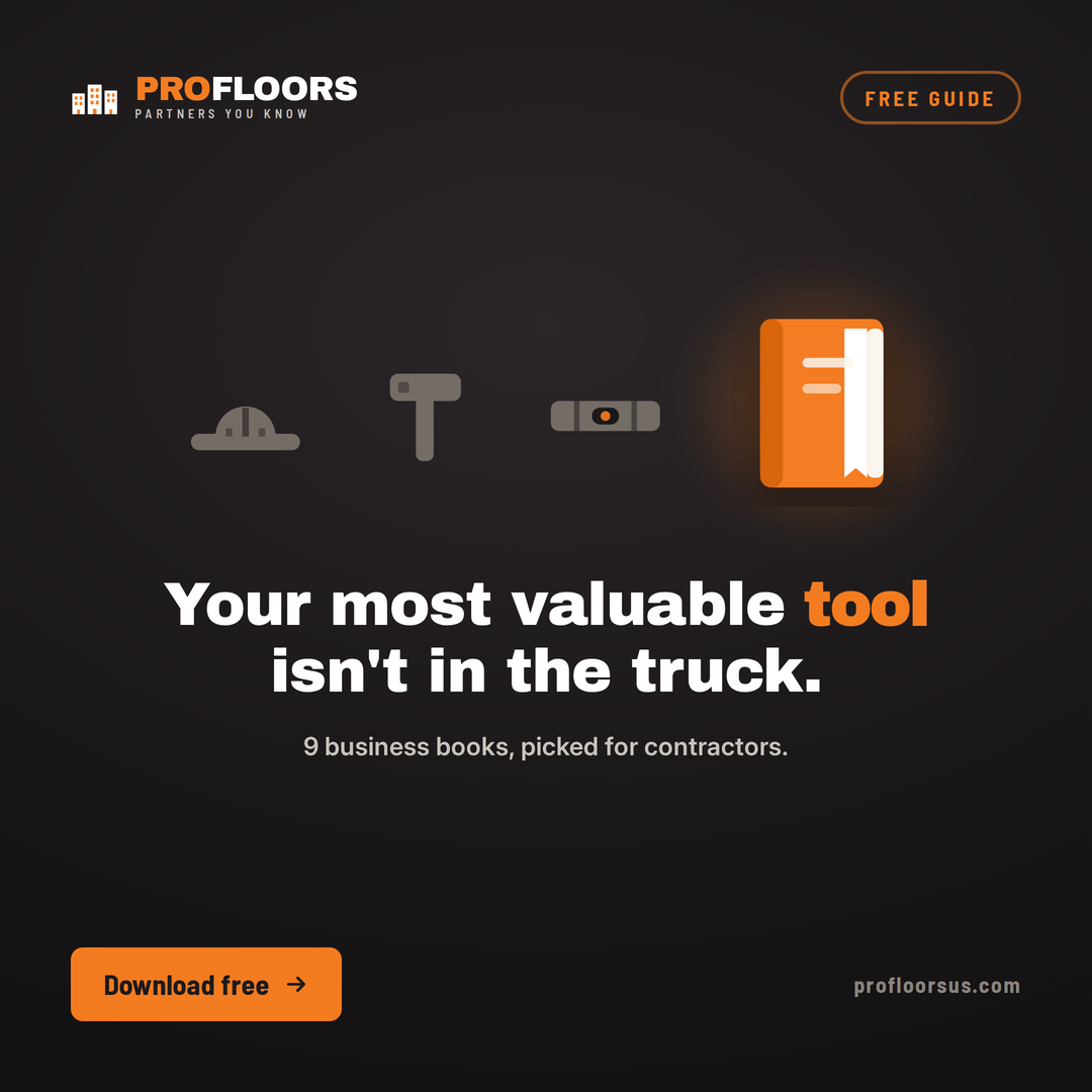 ProFloors Wholesale Facebook ad: 9 Business Books Every Contractor Should Read