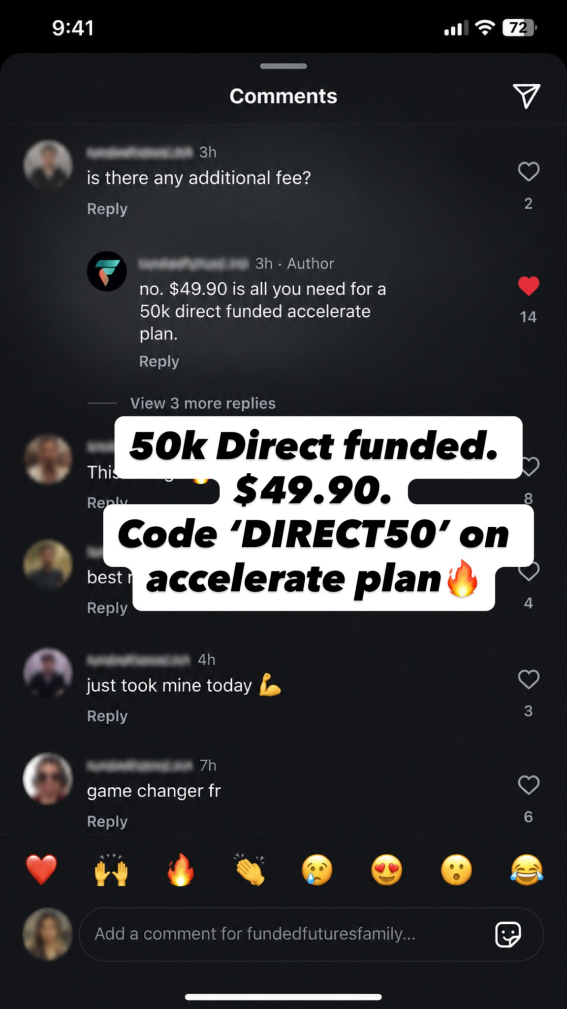Funded Futures Family Facebook ad