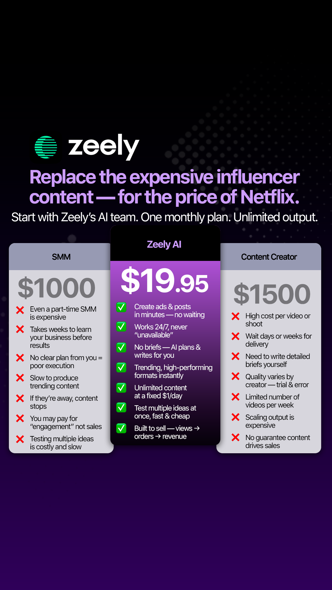 Zeely Facebook ad