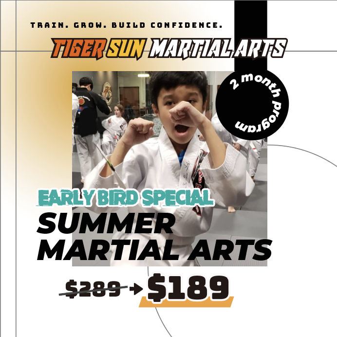 Tiger Sun Martial Arts - East Frisco Facebook ad: Give your child a strong and confident summer