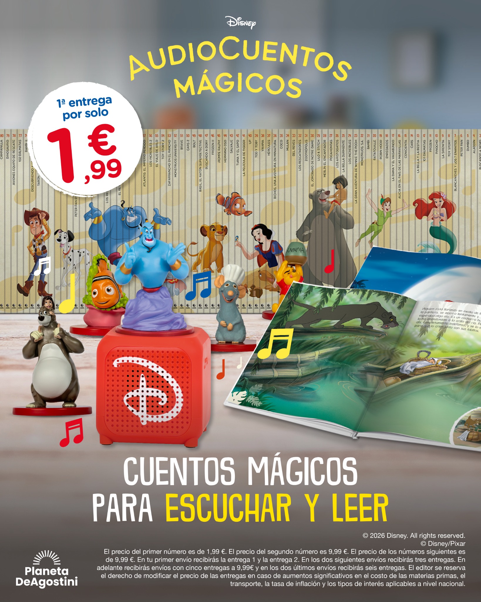 Planeta DeAgostini Facebook ad: Audiocuentos de Disney