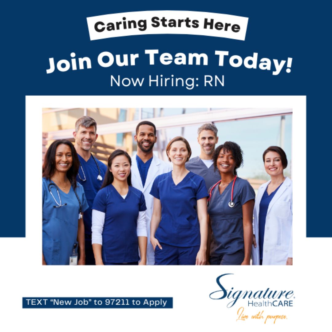 Signature HealthCARE Facebook ad: Join a team that values you.