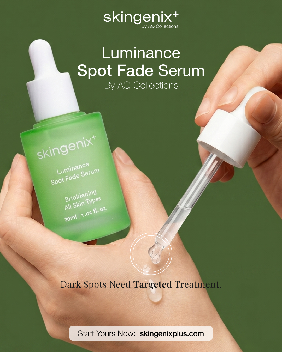 Skin GenixPlus Facebook ad: Brighter Looking Skin Starts Here