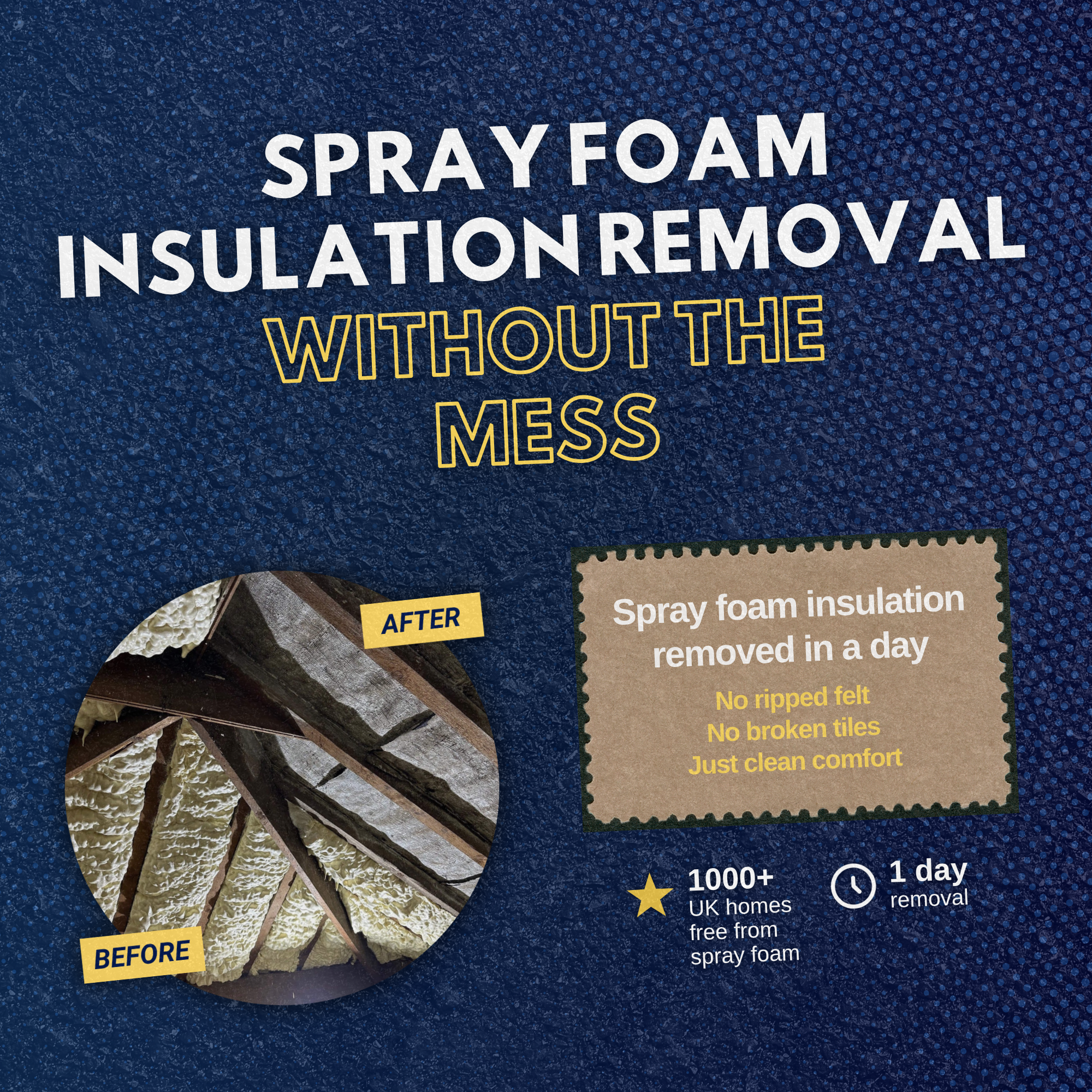 Expert Spray Foam Removal Facebook ad