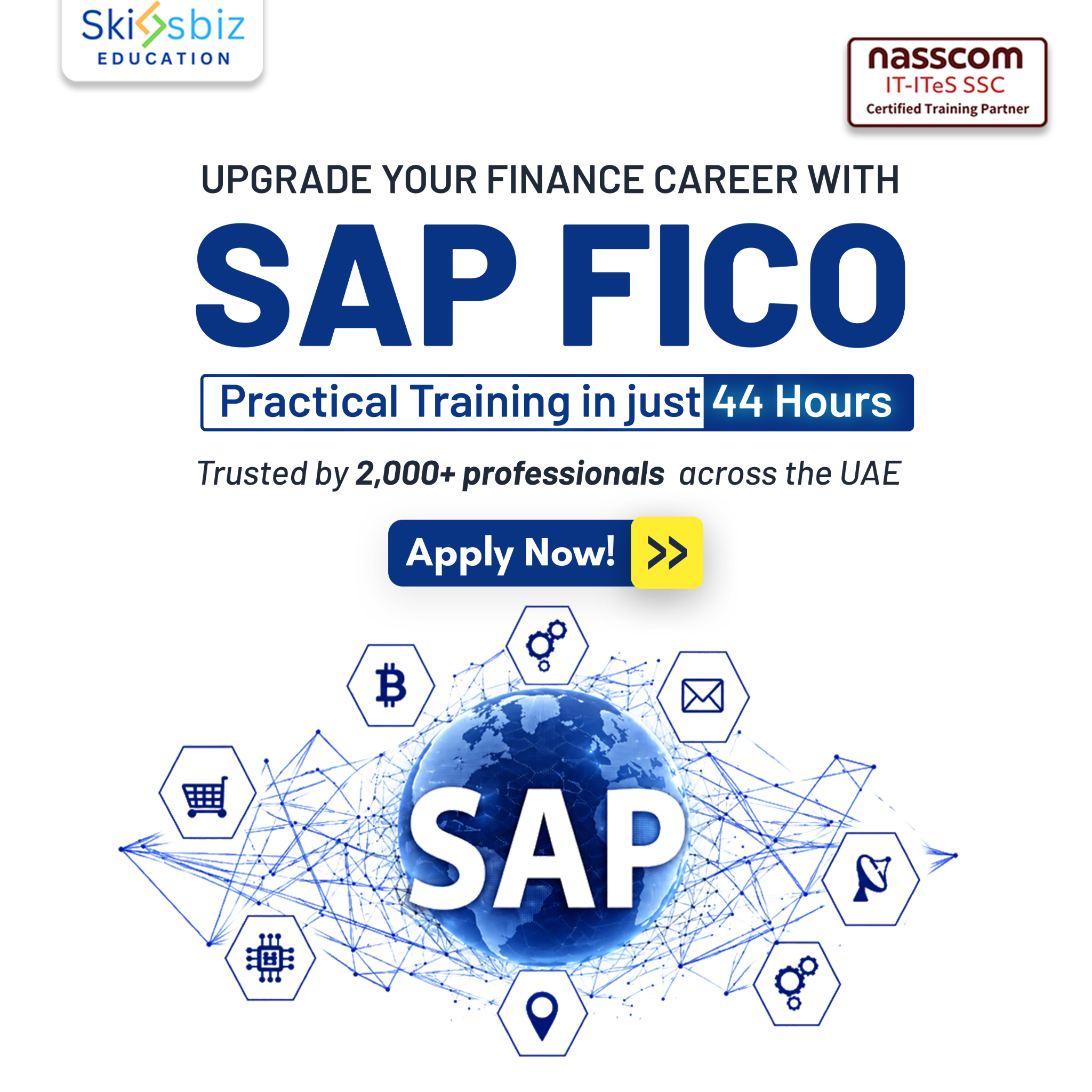 SkillsBiz Education Facebook ad: SAP FICO Training for UAE Careers