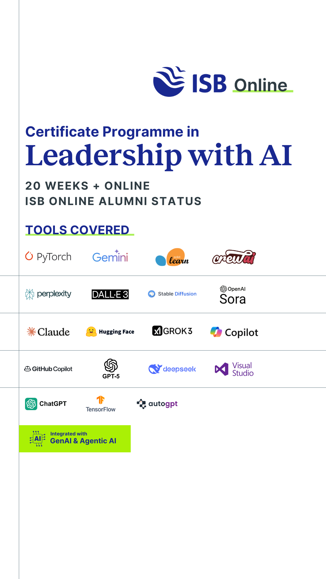 ISB Online's Leadership with AI Facebook ad