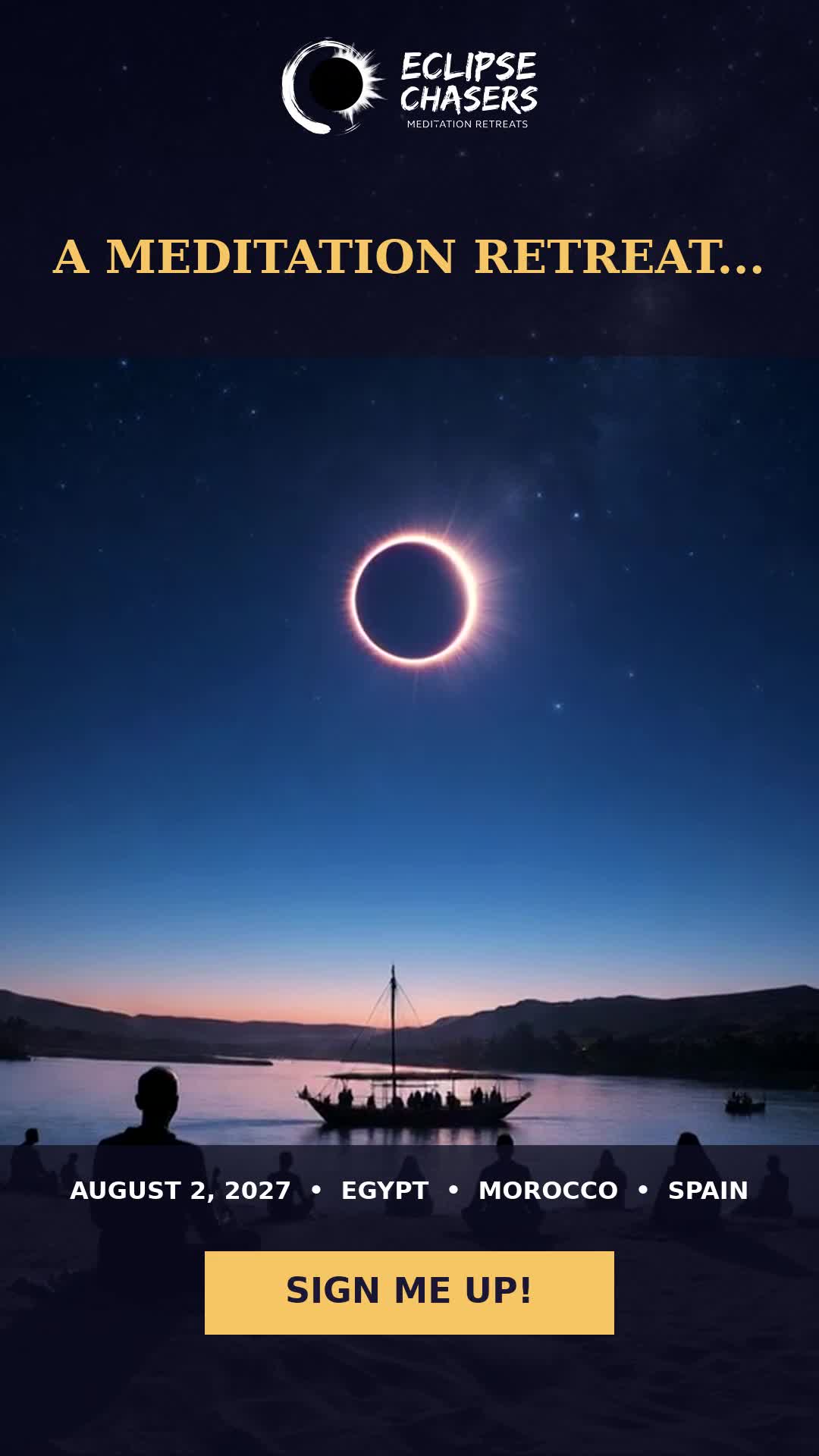 Meditation Magazine Facebook ad: The Eclipse of the Century