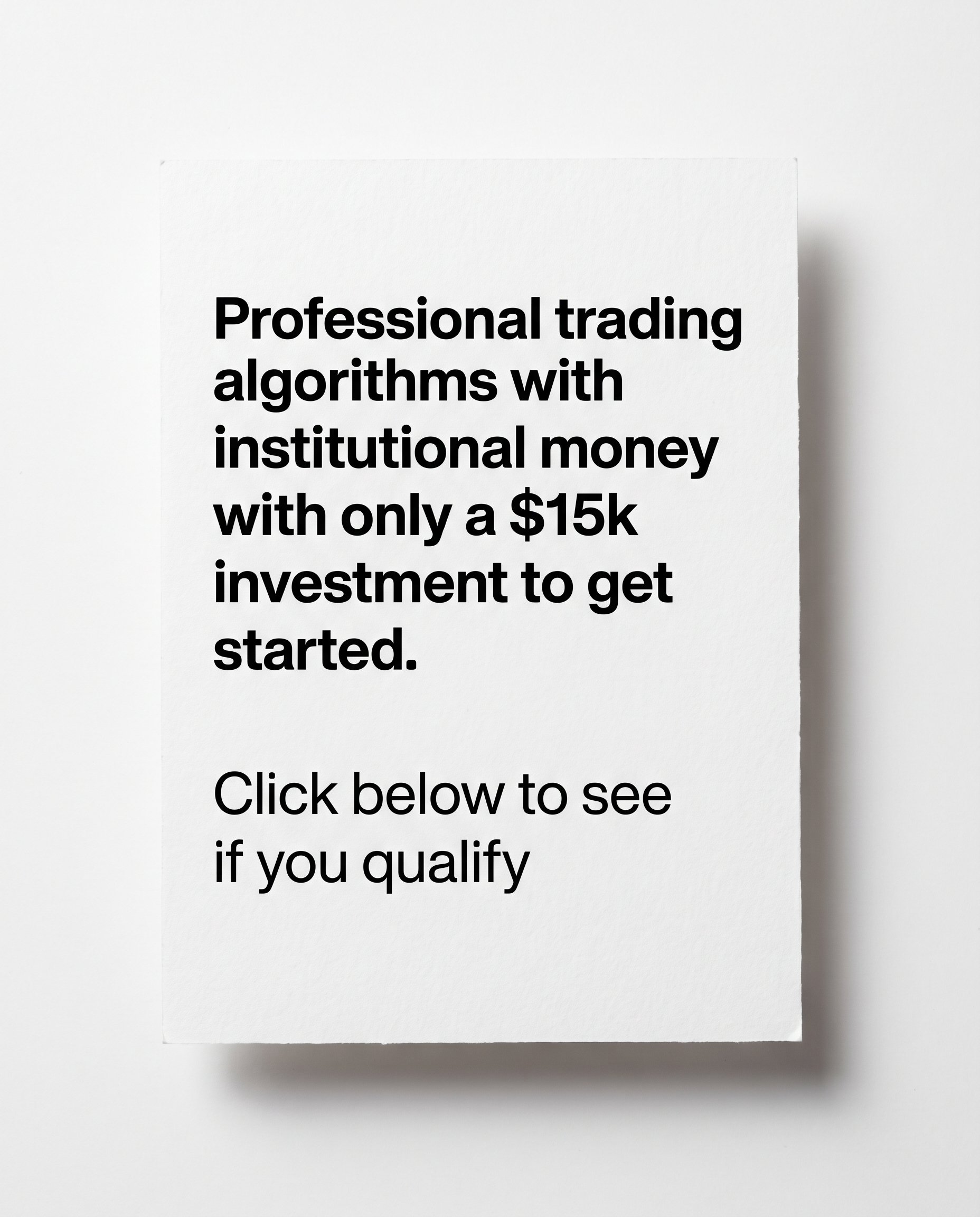 Progress Overcome Win Facebook ad: Done For You Trading With Funded Capital