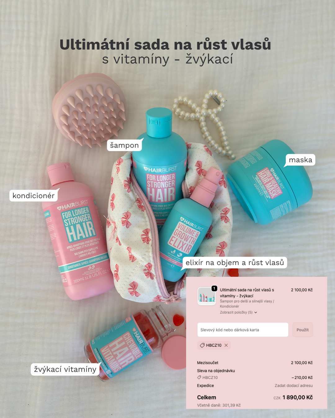 Hairburst Czech Republic Facebook ad