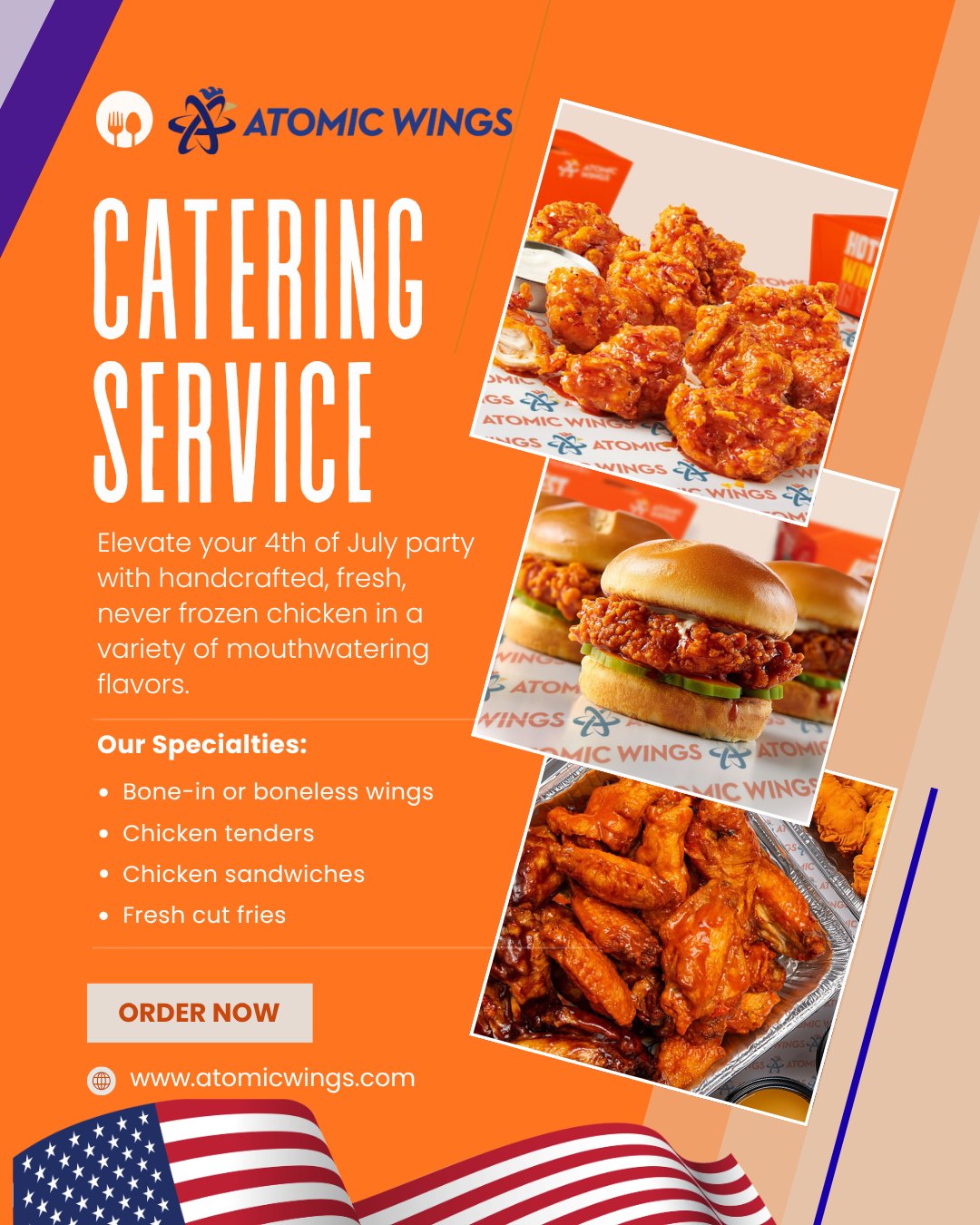 Atomic Wings Facebook ad