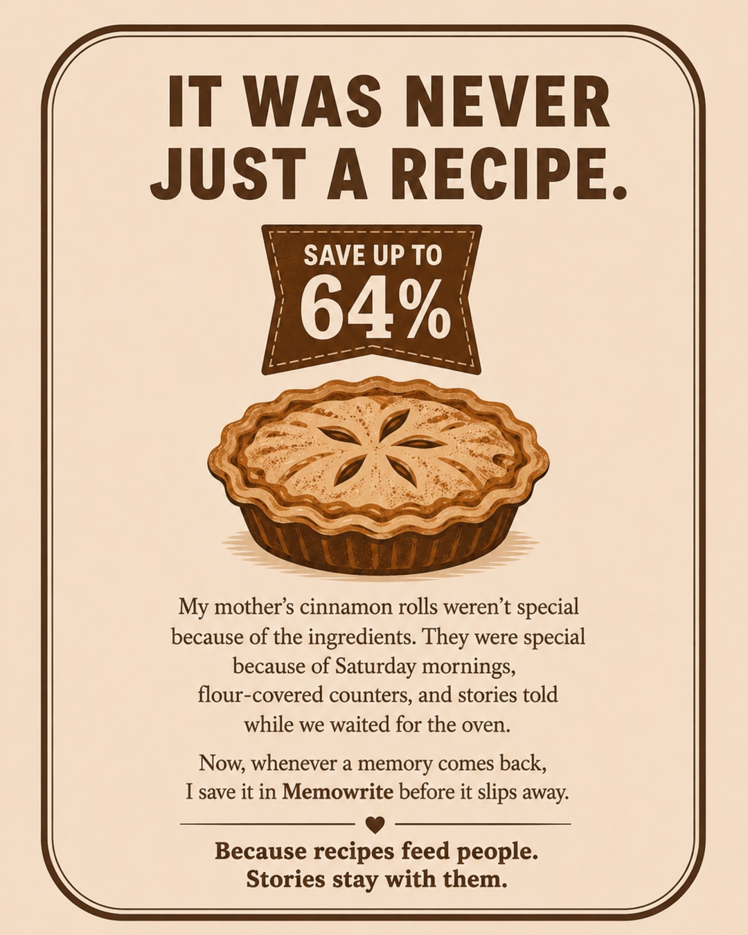 Memowrite Facebook ad
