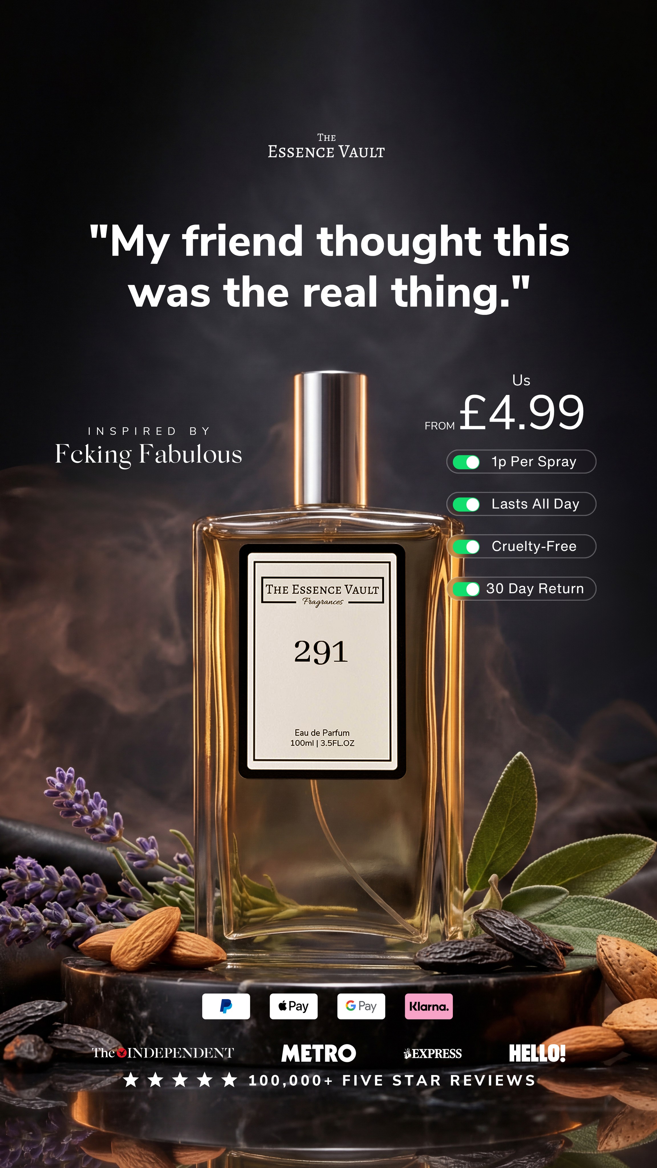 The Essence Vault Facebook ad
