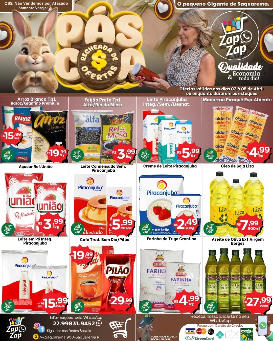 Mercado ZapZap Facebook ad: Fim de semana de Páscoa e o Mercado…