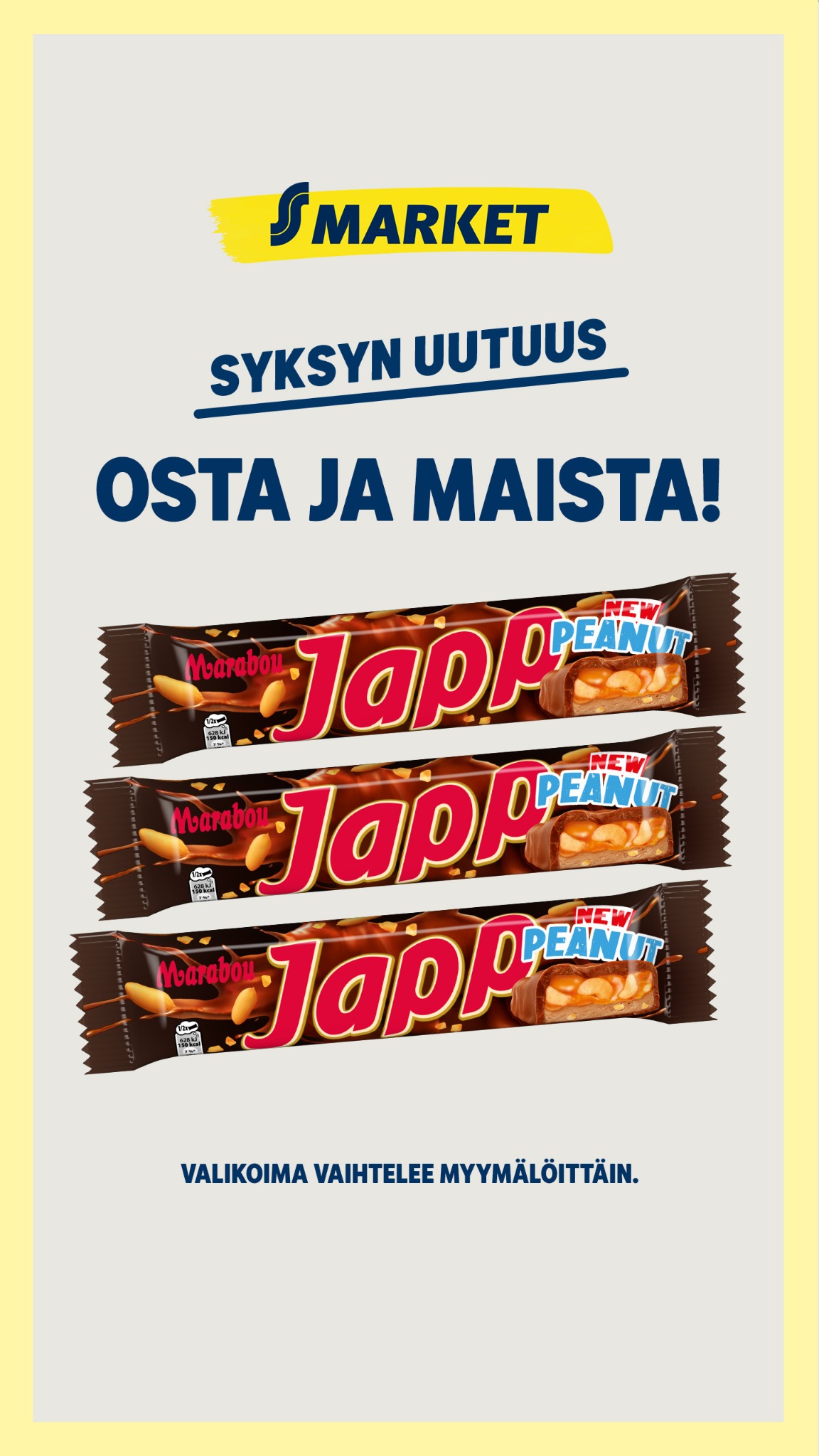 S-market Facebook ad: Uutuus, Japp Peanut