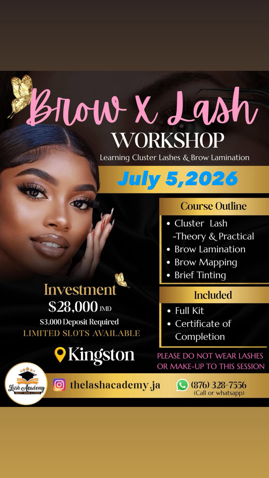 The Lash Academy Facebook ad