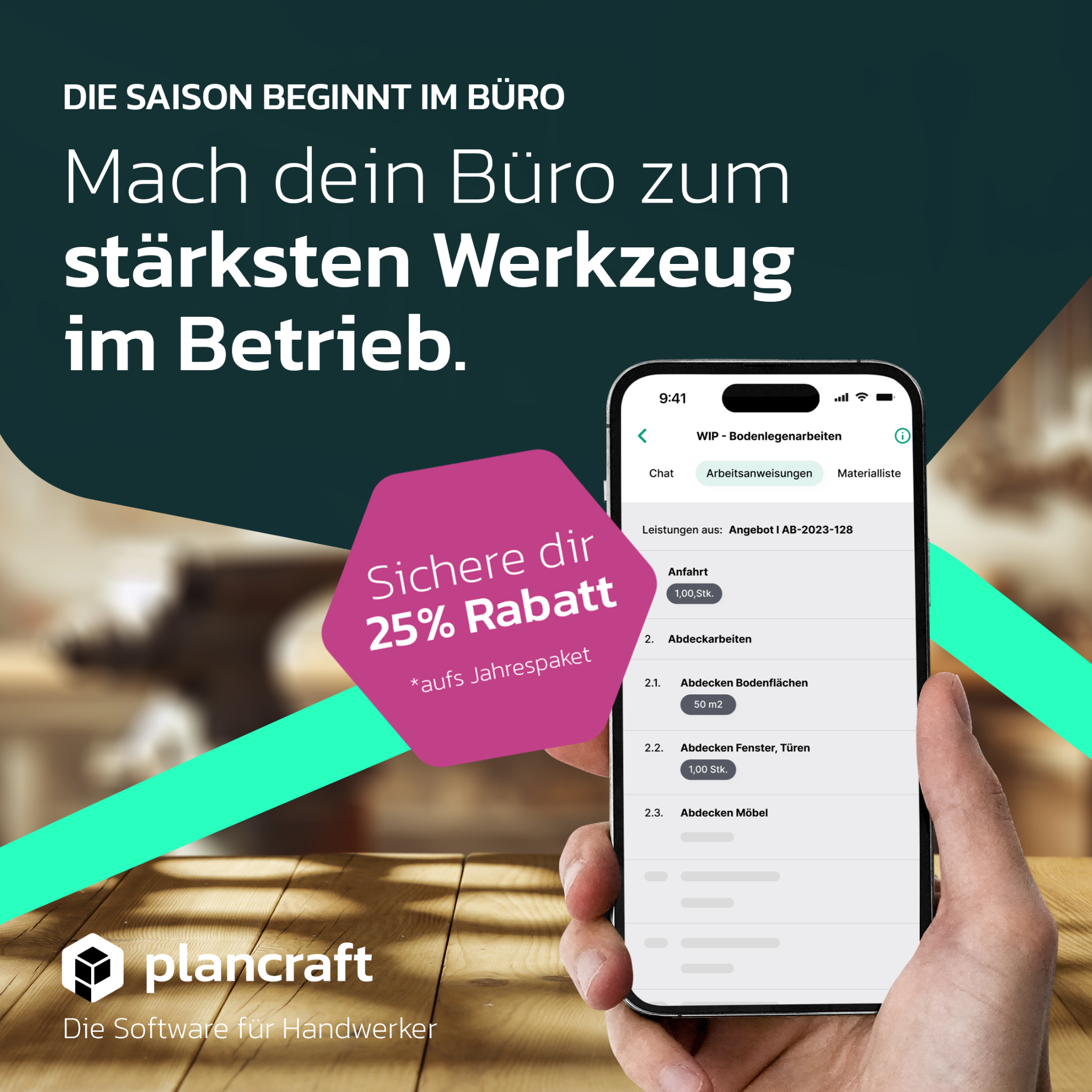 Plancraft - Einfache Handwerkersoftware Facebook ad