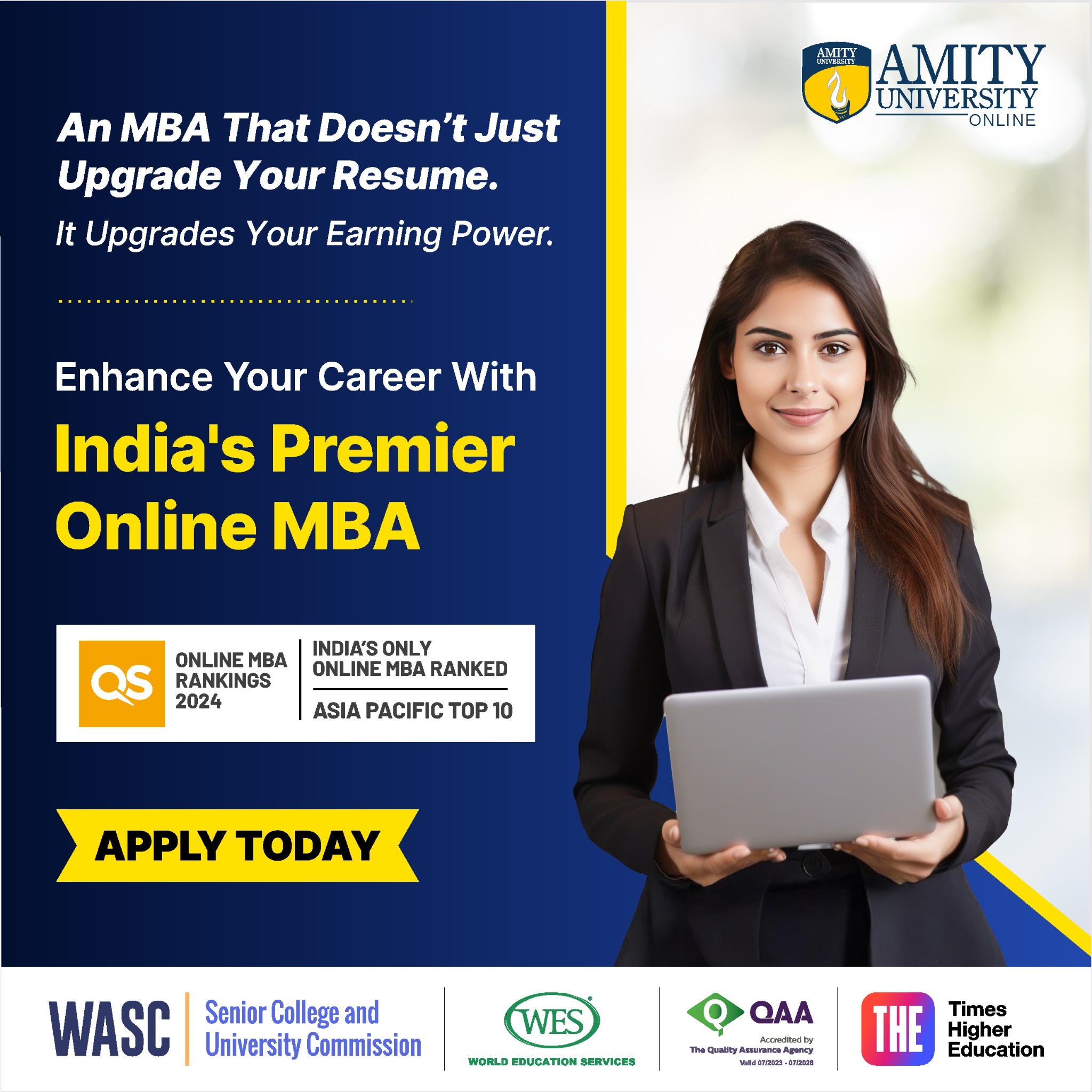 Amity Online Facebook ad