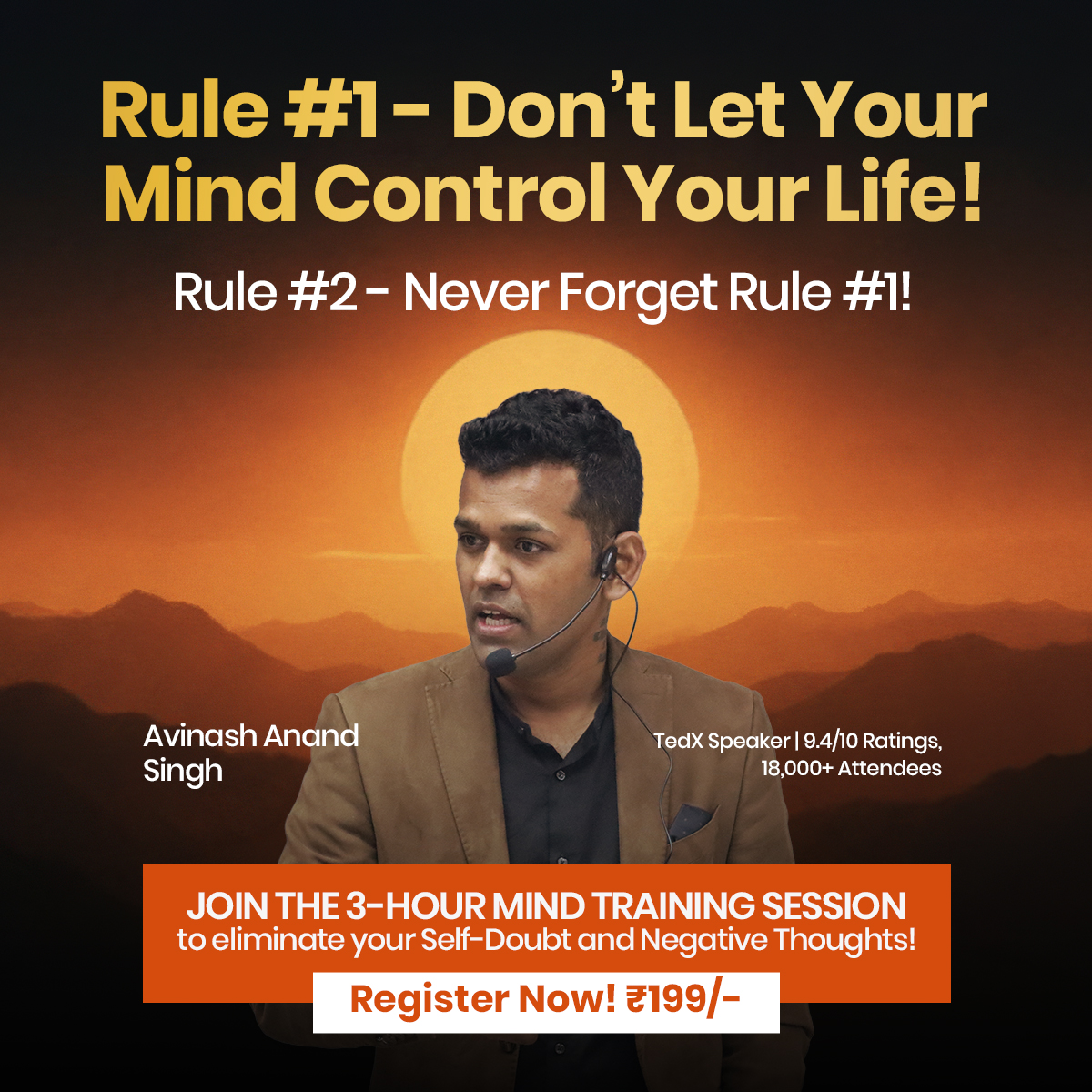 Avinash Anand Singh Facebook ad: Rewire the Mind That Controls Your Life