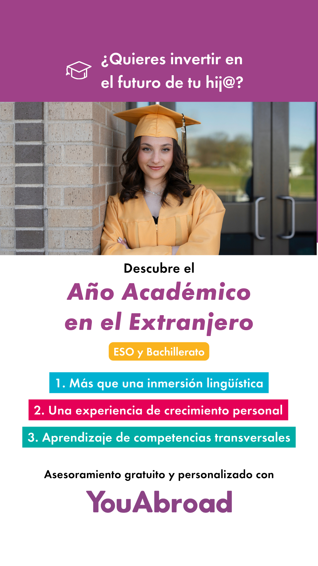 YouAbroad Viajes de Estudio Facebook ad from Jan 27, 2026