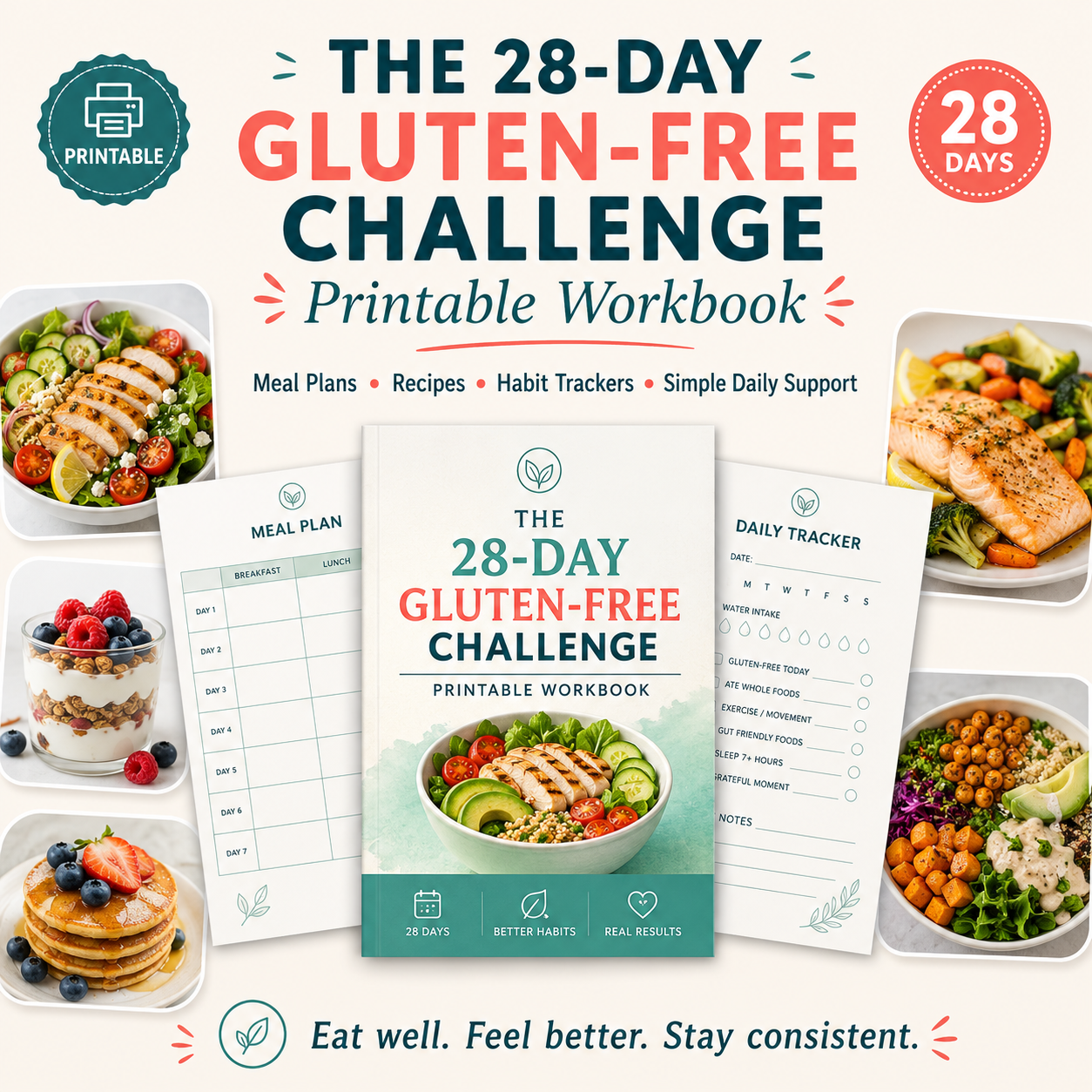 ZeroGluten Chef Facebook ad: Start Your 28-Day Gluten-Free Challenge