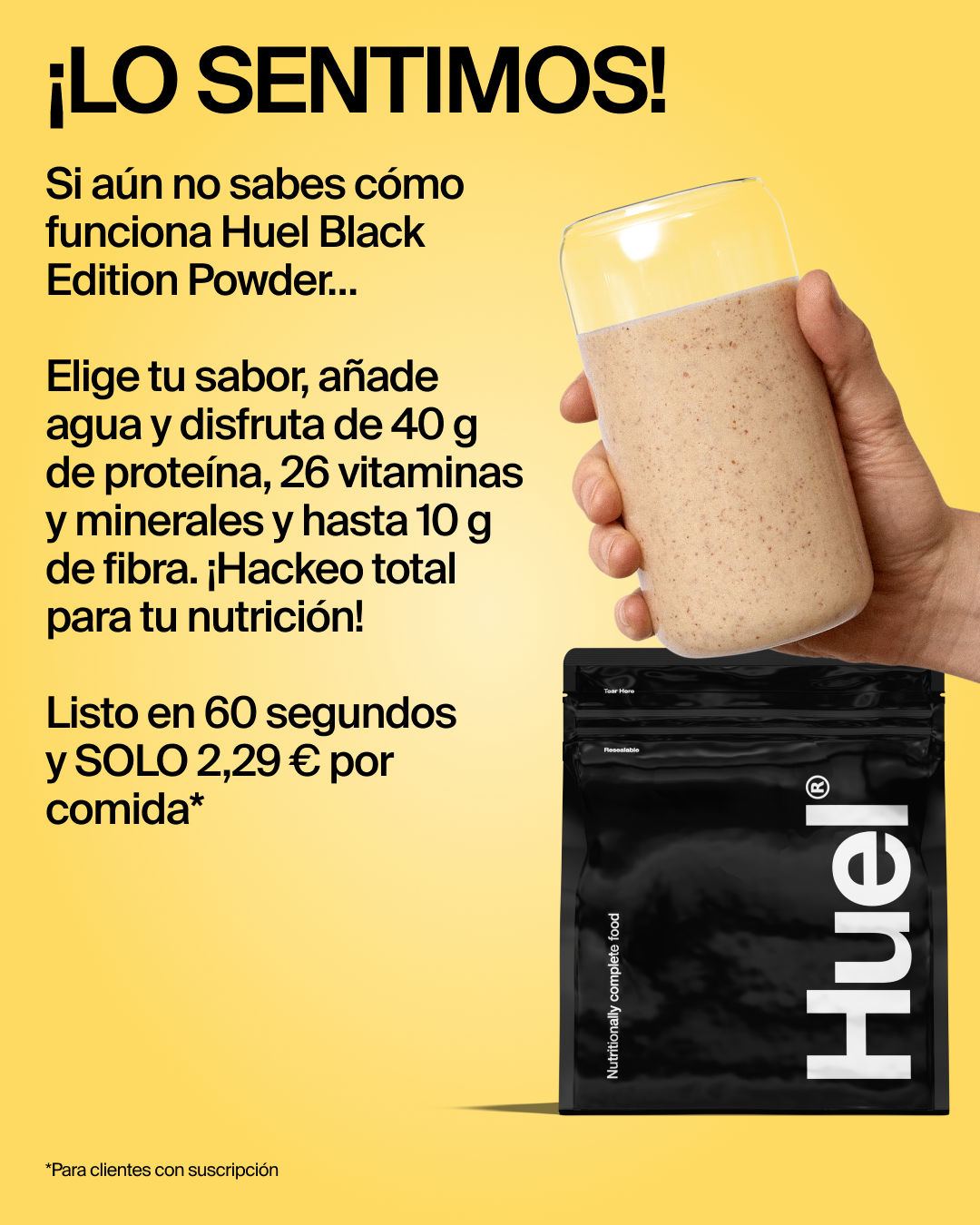 Huel Facebook ad