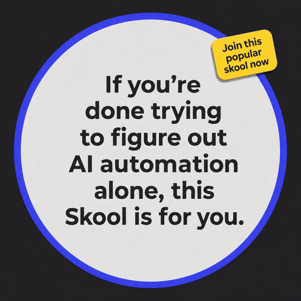 Skool Facebook ad