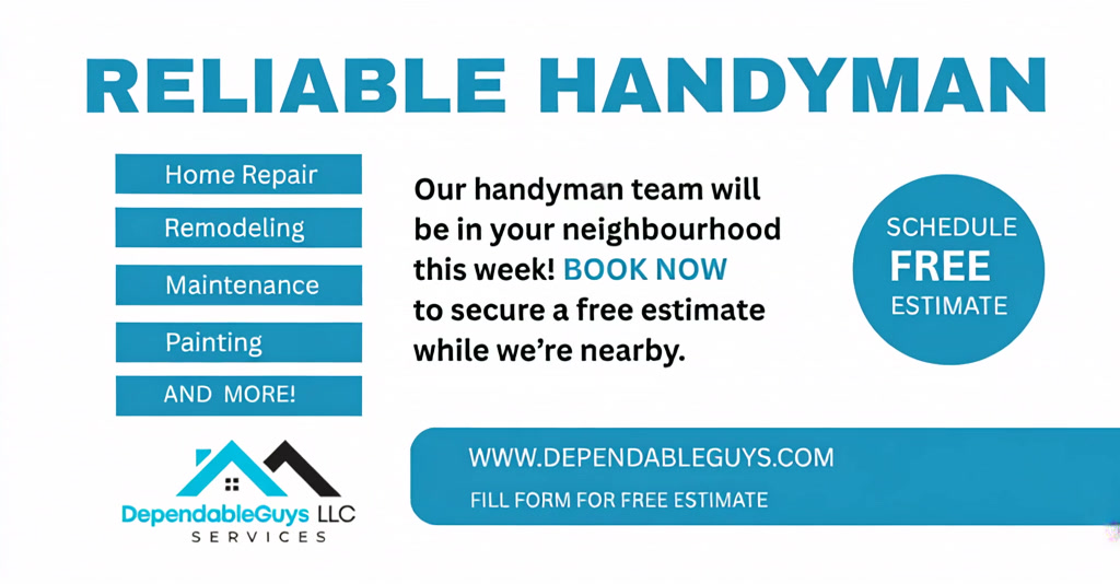 Dependable guys Facebook ad: Need Reliable Handyman?