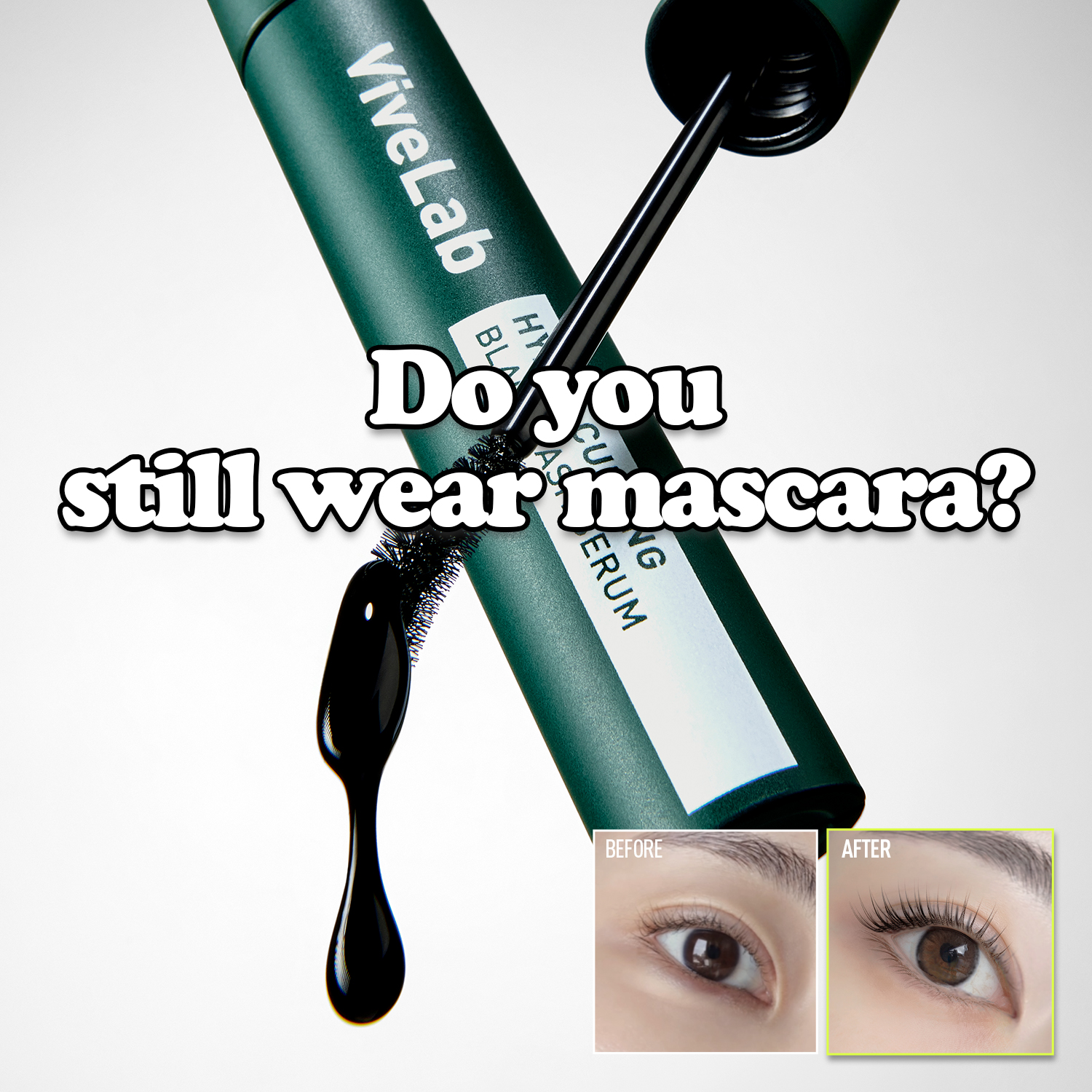 Vivelabglobal Facebook ad: ViveLab Black Tinted Peptide Lash Serum - 2-in-1 Eyelash…
