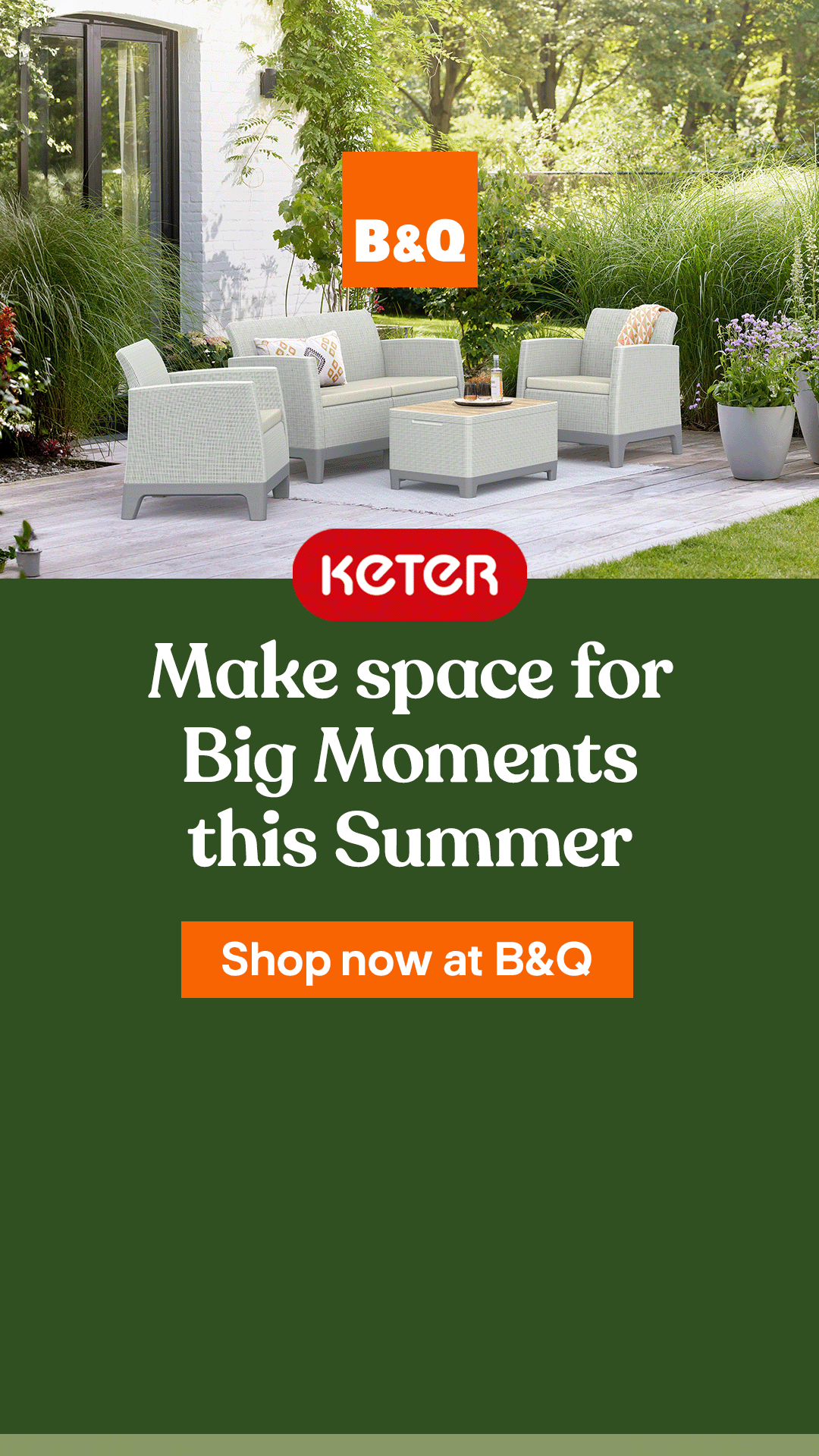 B&Q Facebook ad