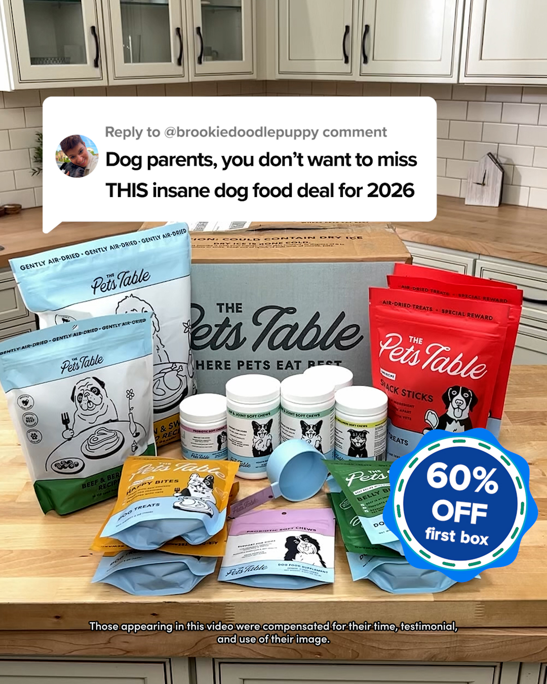The Pets Table Facebook ad