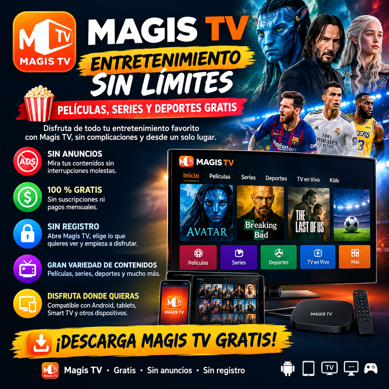 Rebortfrontrend Sebrengflo Facebook ad: ¡Magis TV MOD: películas, series y entretenimiento gratis…