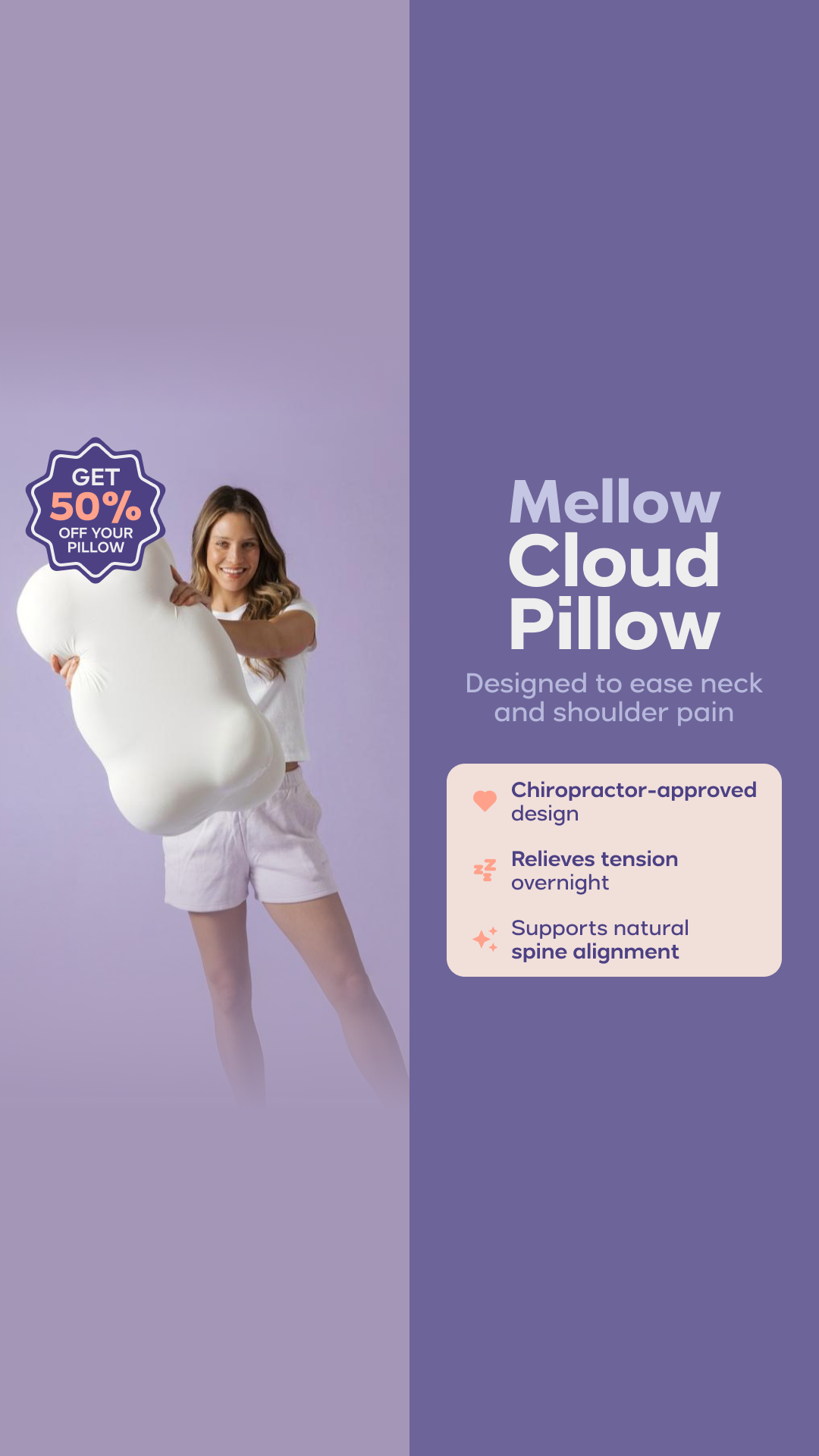 Mellow Pillows Facebook ad