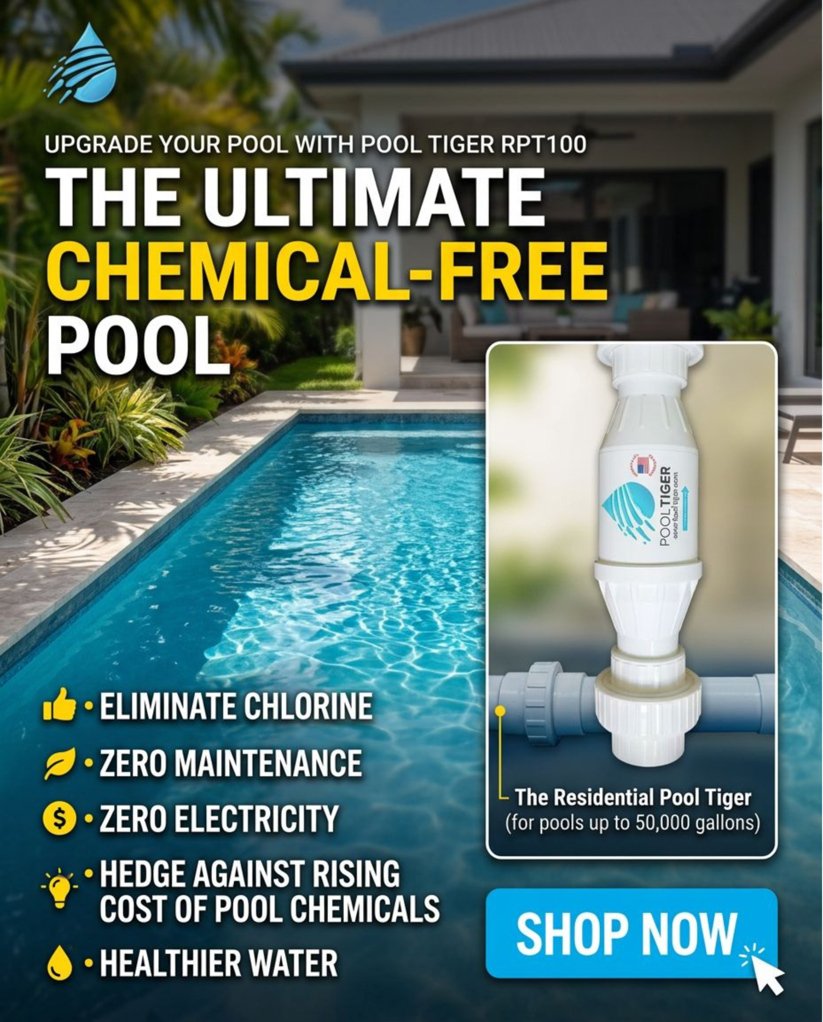 Pool Tiger Facebook ad