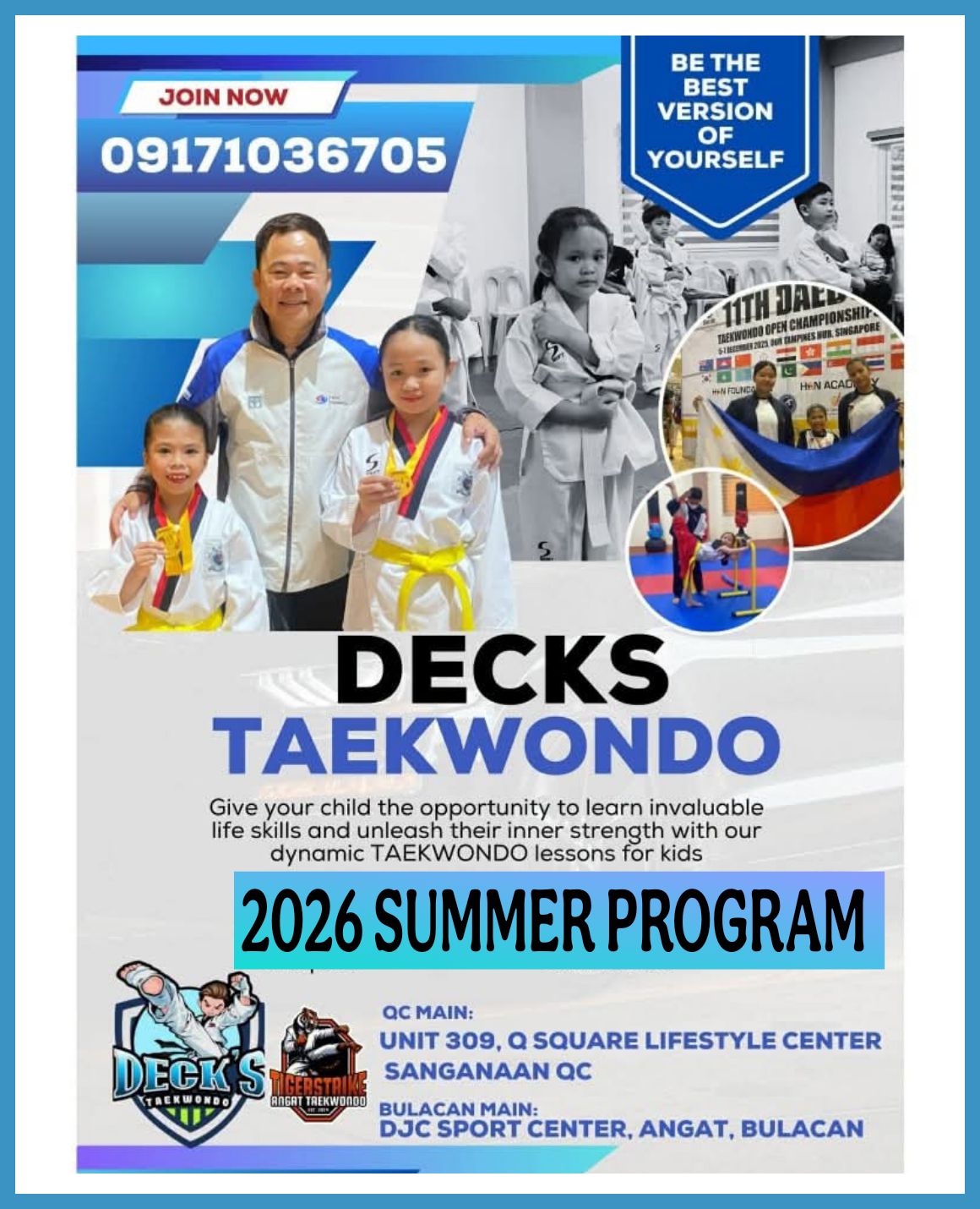 Decks Taekwondo - Quezon City Facebook ad: Get ready for a kickin' summer!