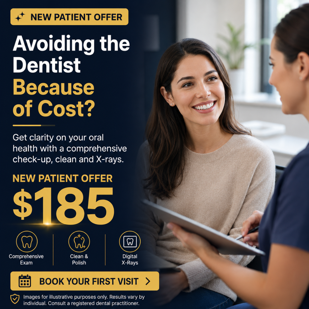 Grand Plaza Dental Browns Plains Facebook ad: Putting off dental treatment?