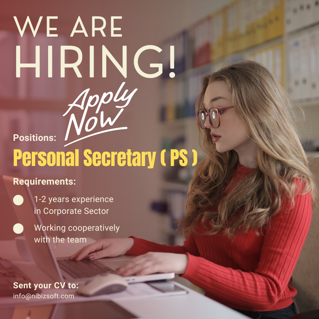 Find My Properties Facebook ad: We're Hiring: Personal Secretary to the CEO