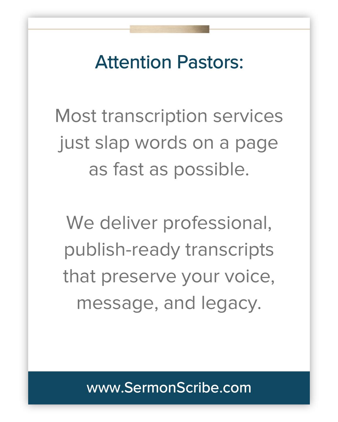 SermonScribe Facebook ad