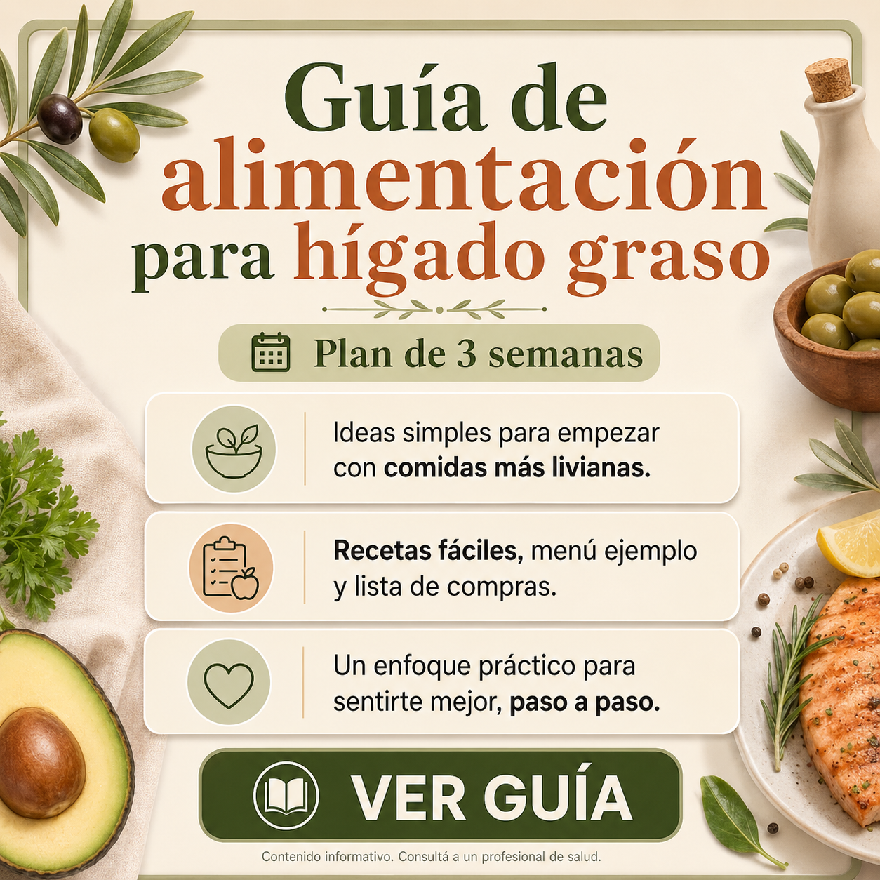 Modo sano YA Facebook ad: Es momento de cuidar tu higado graso antes que sea tarde