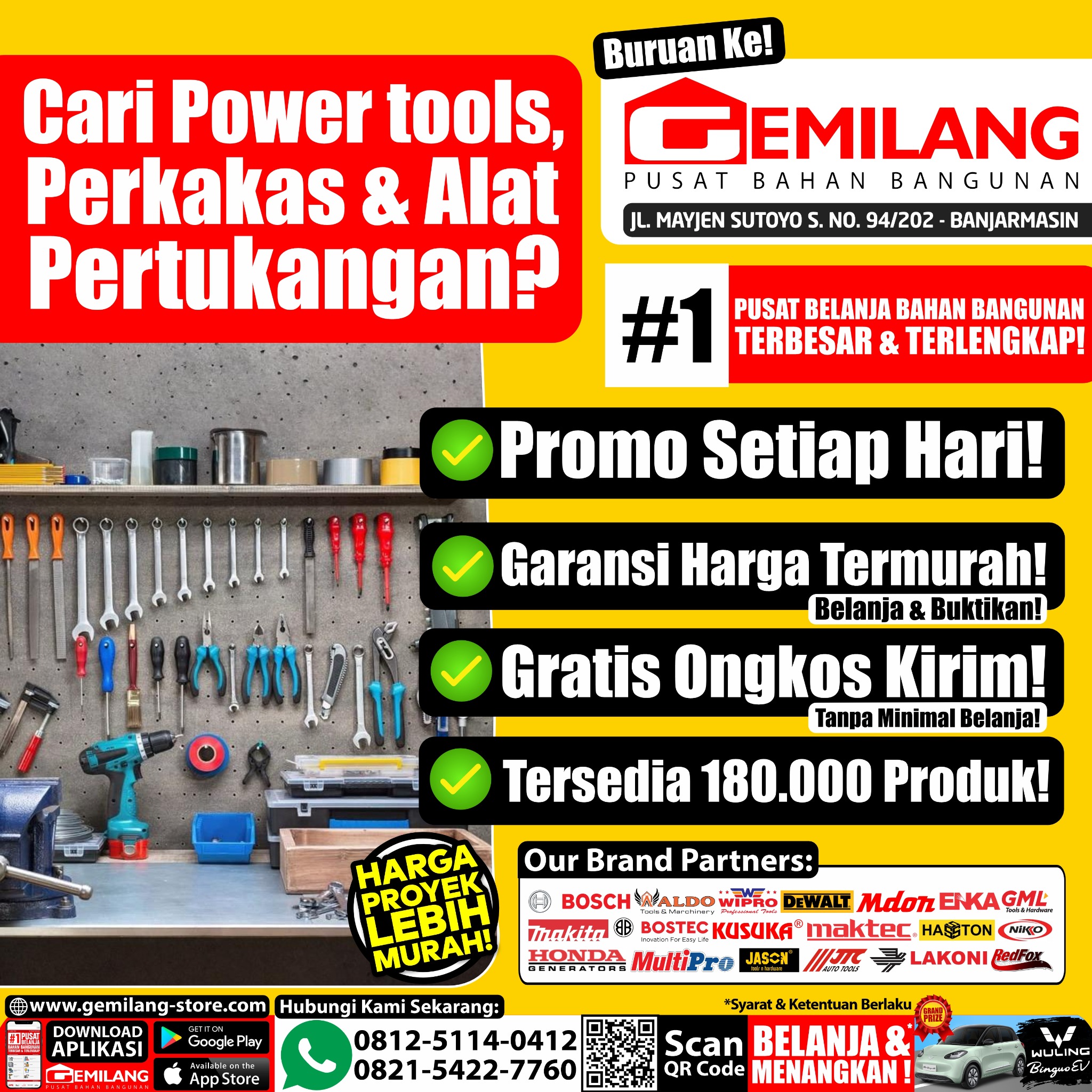 Gemilang - Pusat Bahan Bangunan Facebook ad: Lagi Cari Power Tools, Perkakas & Alat Pertukangan?