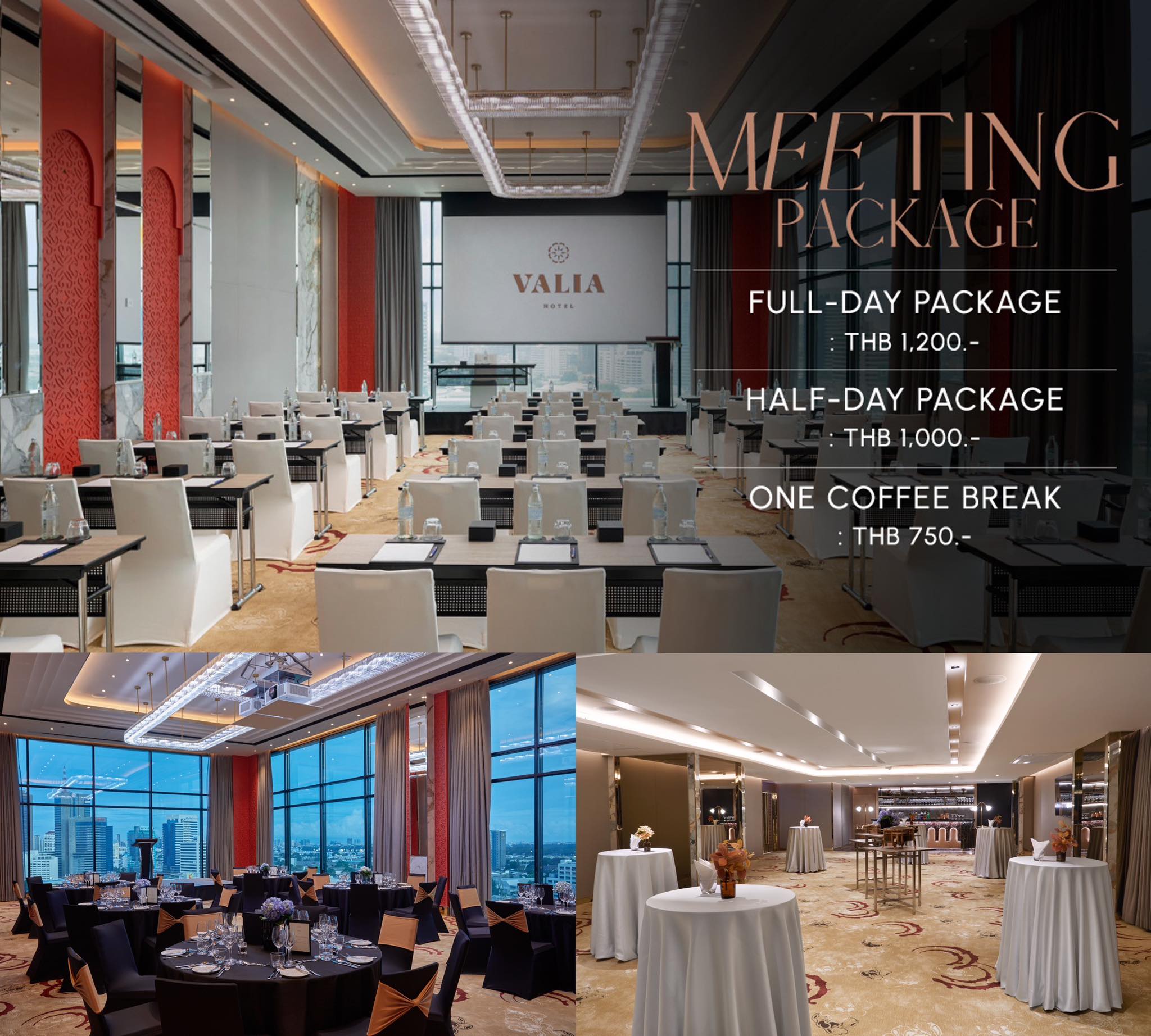 Valia Hotel Bangkok Facebook ad: Whether you're hosting a private meeting, a large…