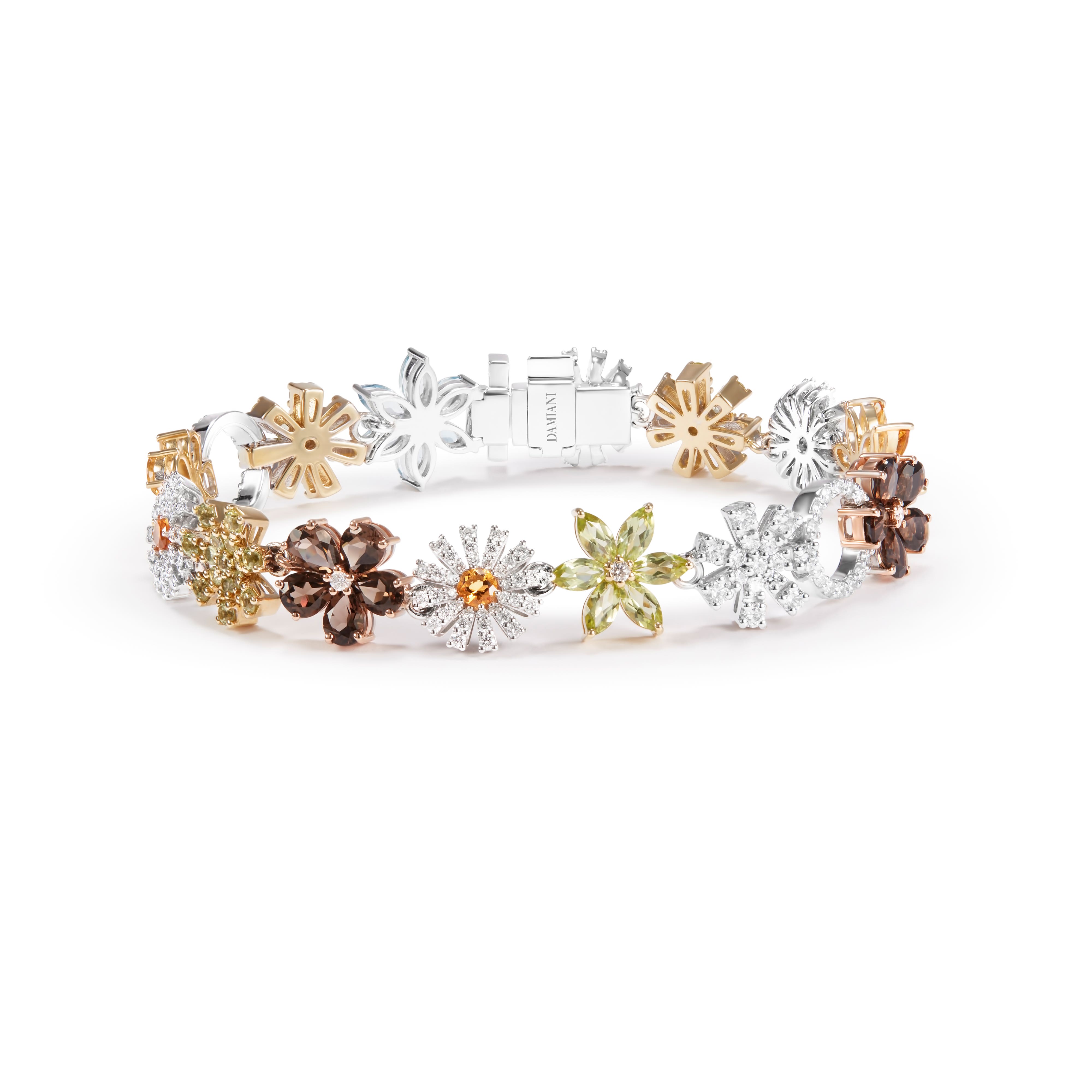 Damiani Facebook ad: Damiani ホワイトゴールド、イエローゴールド、ピンクゴールドのブレスレット（ペリドット、アクアマリン、シトリンク…