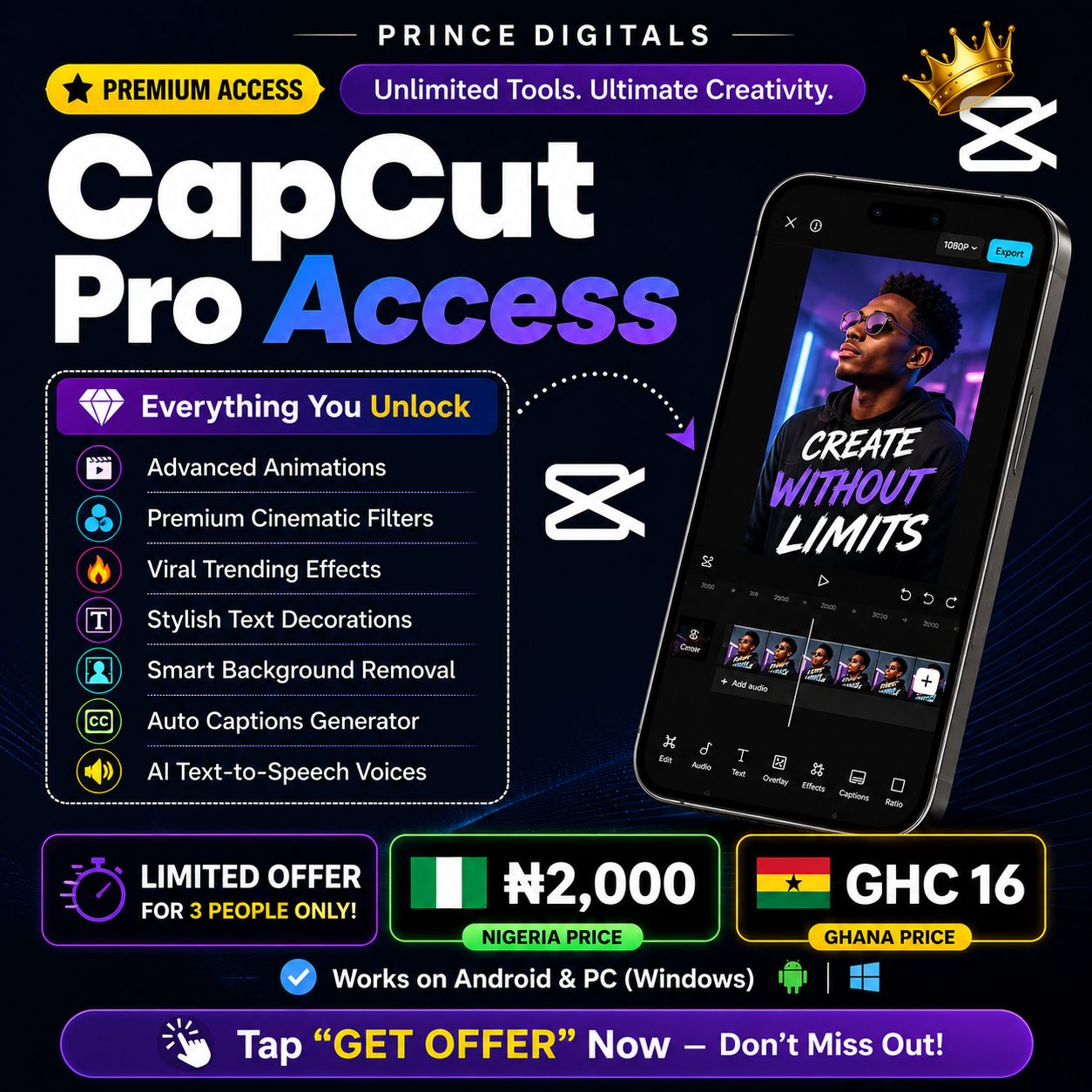 Prince Digitals Facebook ad: #2,000 PROMO ENDS TODAY!