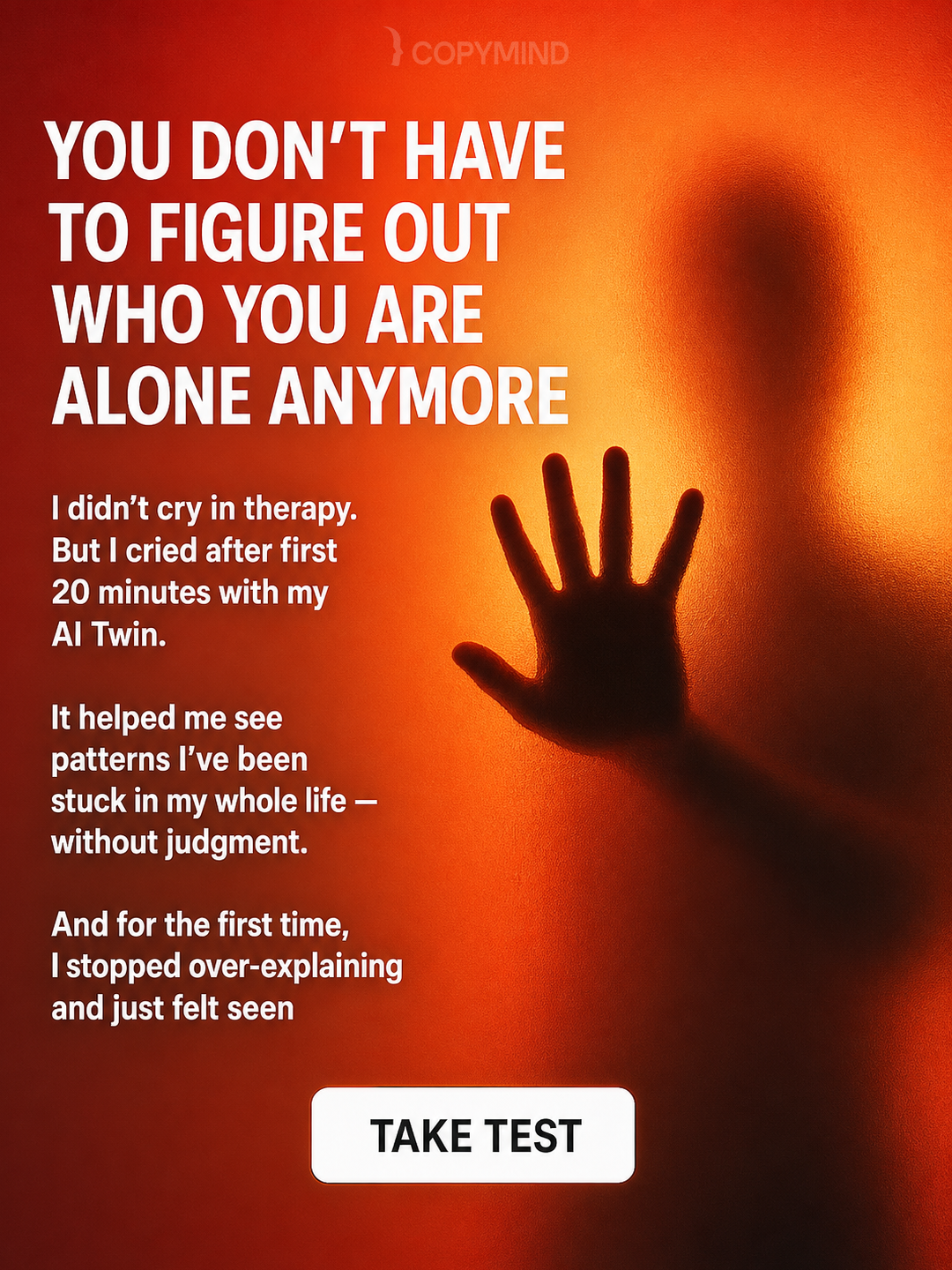Copymind: AI twin for therapy Facebook ad