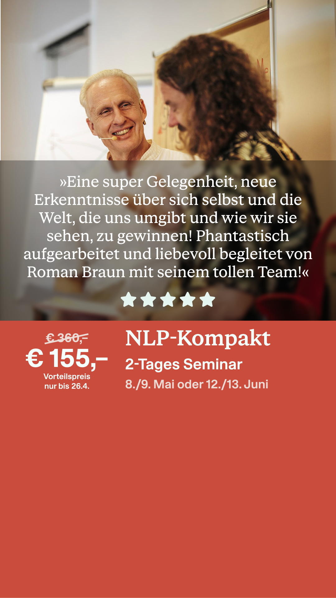 NLP-Kompakt & Trinergy mit Dr. Roman Braun Facebook ad from May 11, 2026