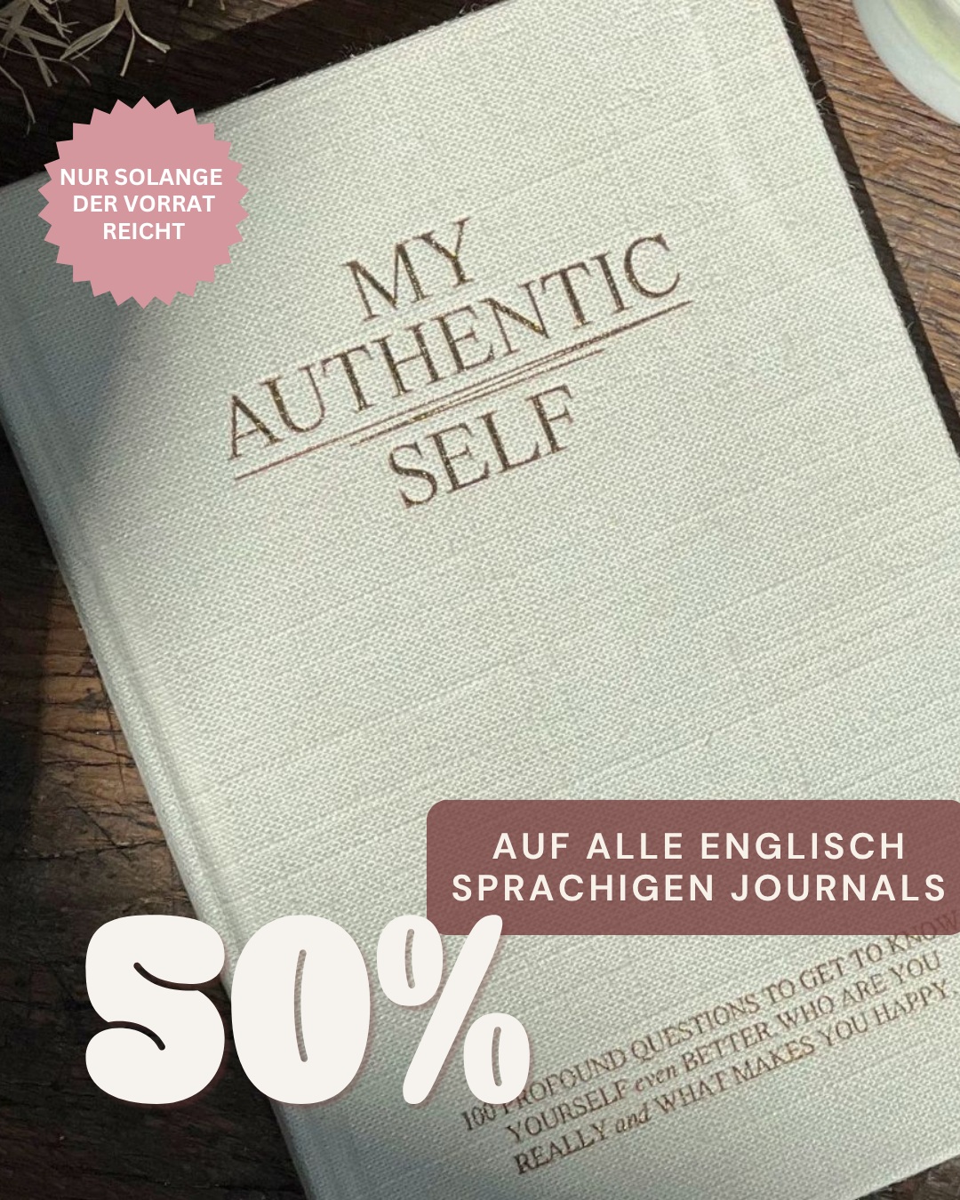 The Life Barn Facebook ad: 50 % auf alle englischsprachigen Journals