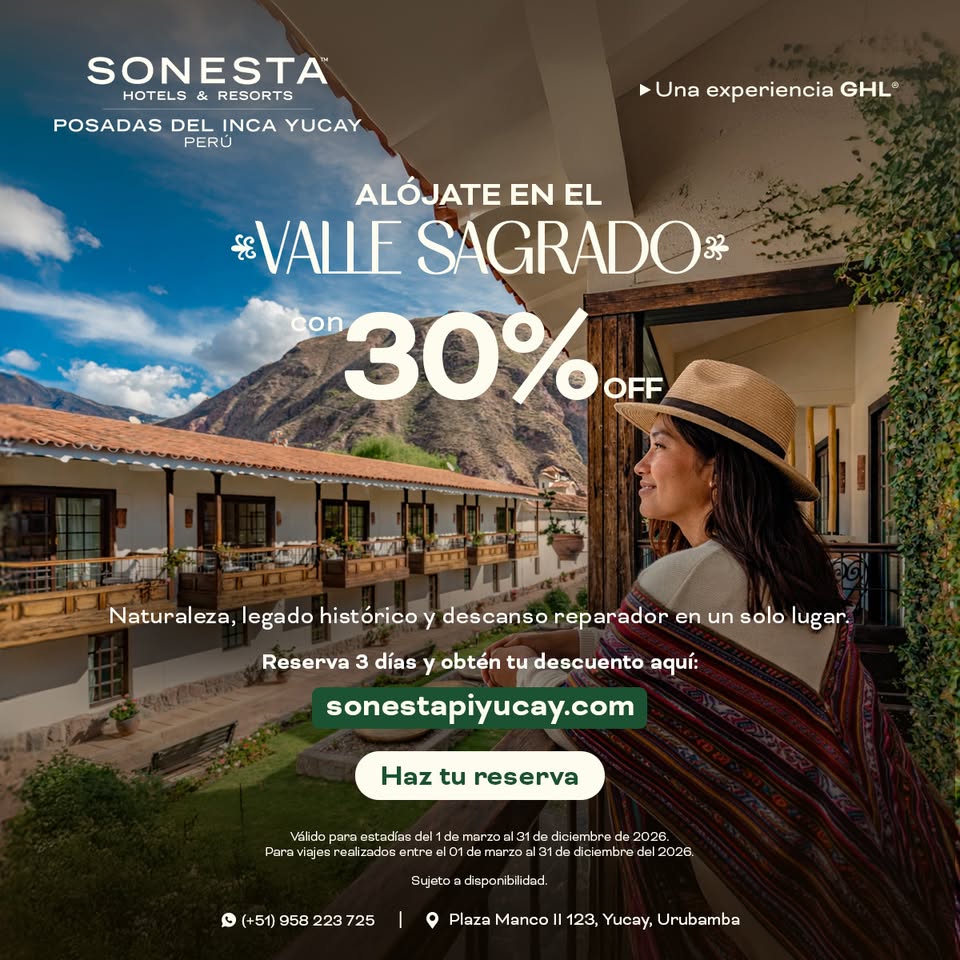 Sonesta Posadas Del Inca Yucay Facebook ad
